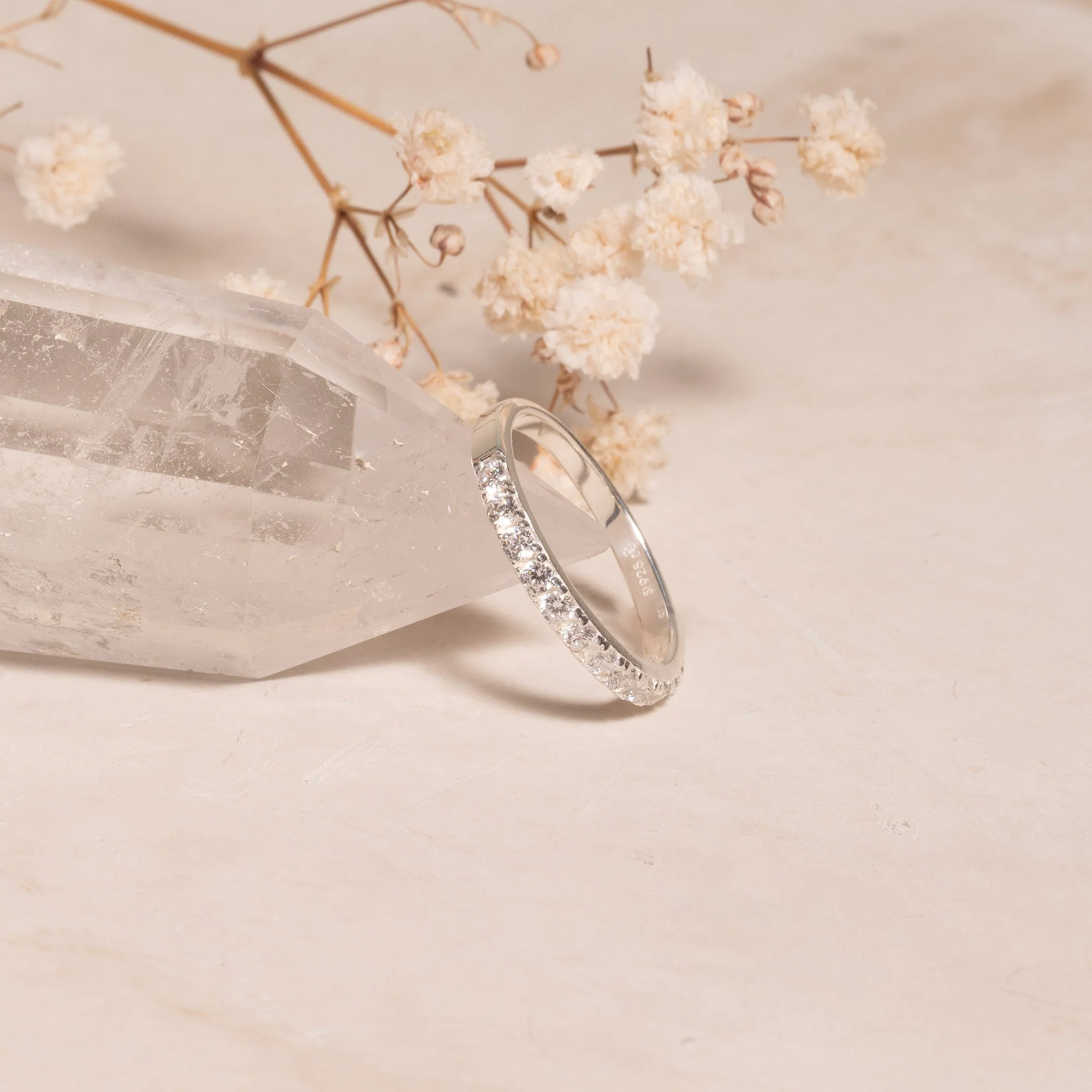 ALICE CRYSTAL SILVER RING