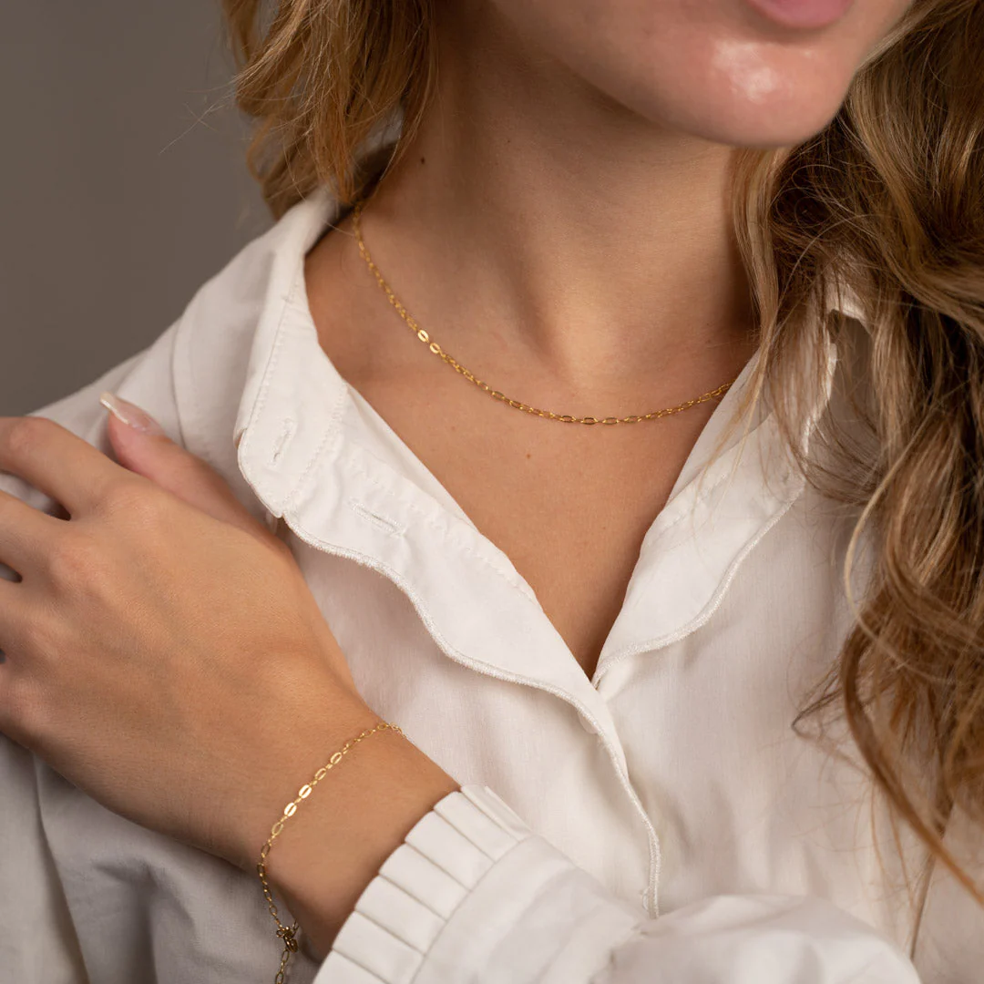 ALMA SMALL LINK GOLDEN BRACELET - Image 5