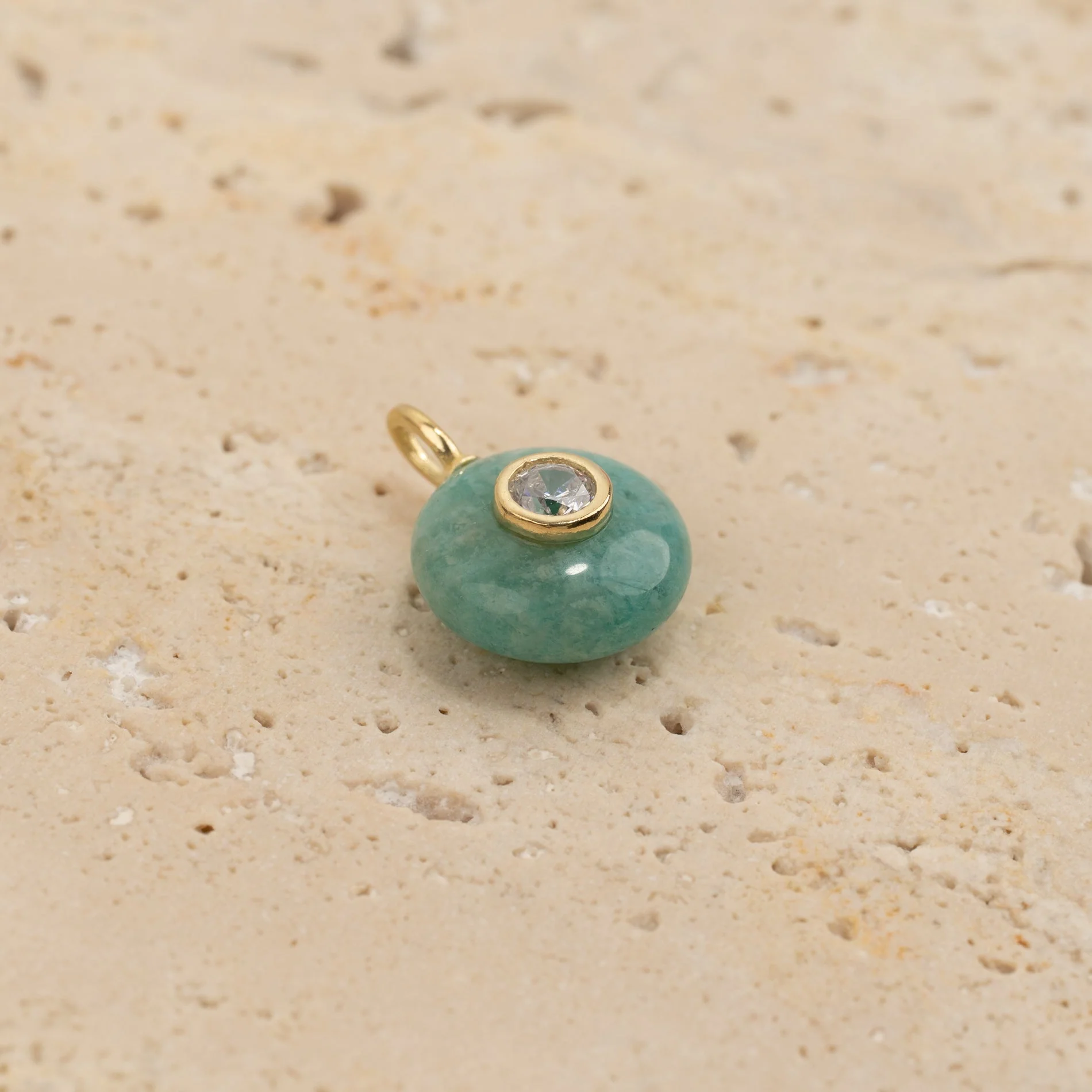 AMINA AMAZONITE GOLDEN PENDANT - Image 2