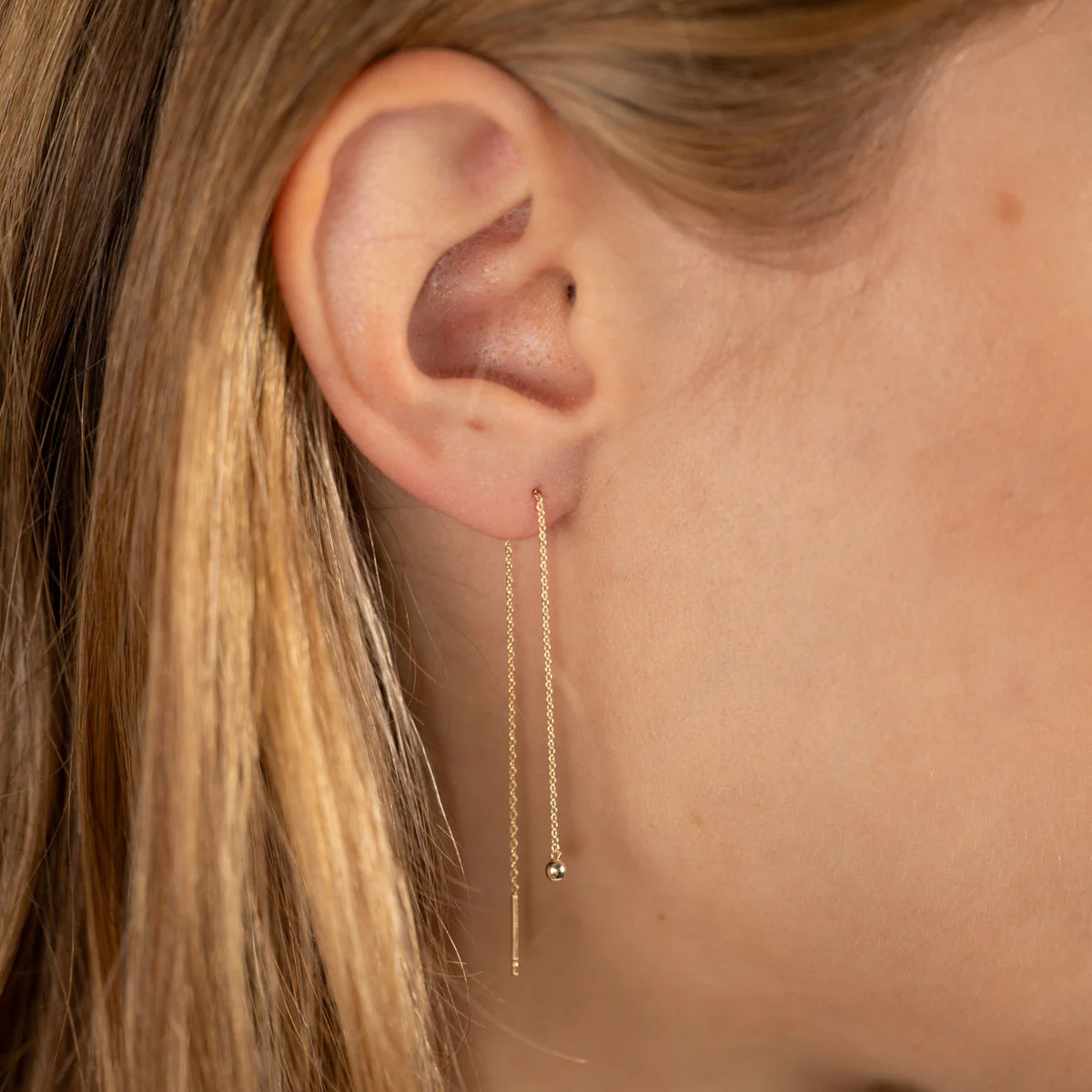BEATRICE SOLID GOLD DROP EARRING