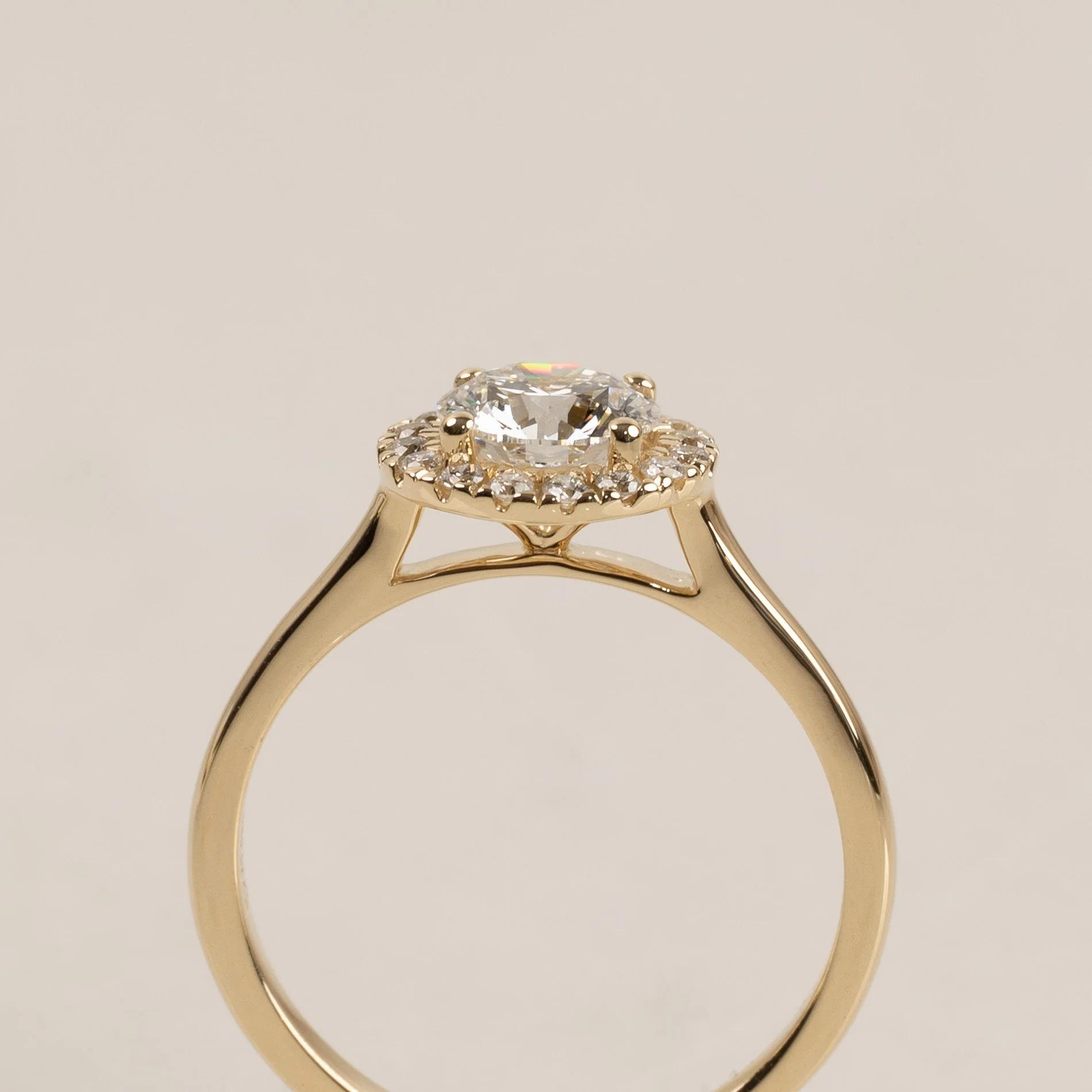 SIMPLE CATHEDRAL HALO DIAMOND RING - 1.25ct - Image 2