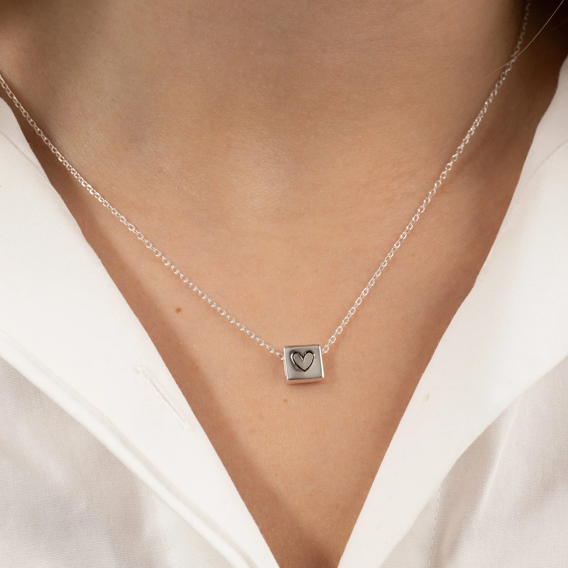 BOX HEART SILVER PENDANT - Image 2