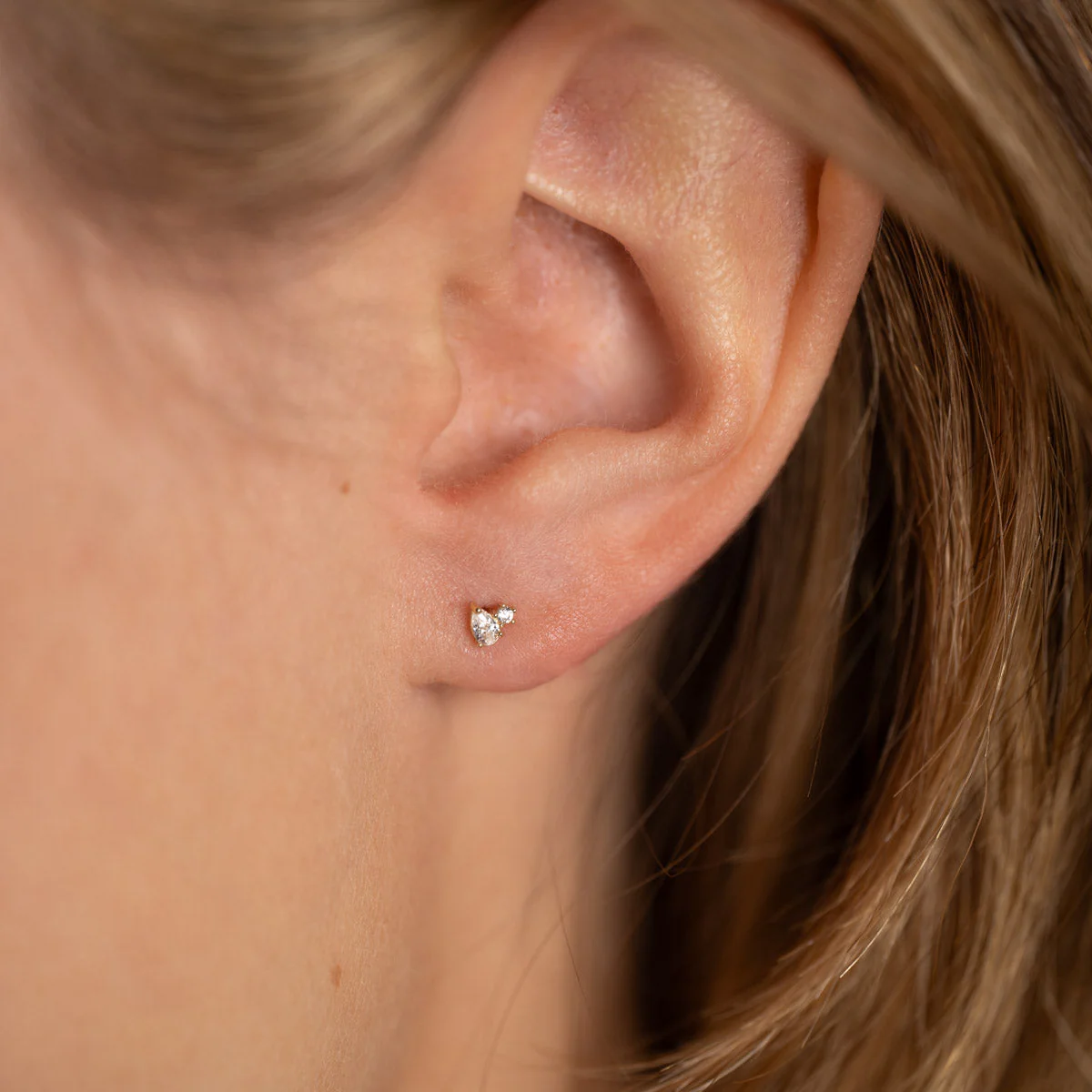 CIELA CRYSTAL SOLID GOLD EARRING