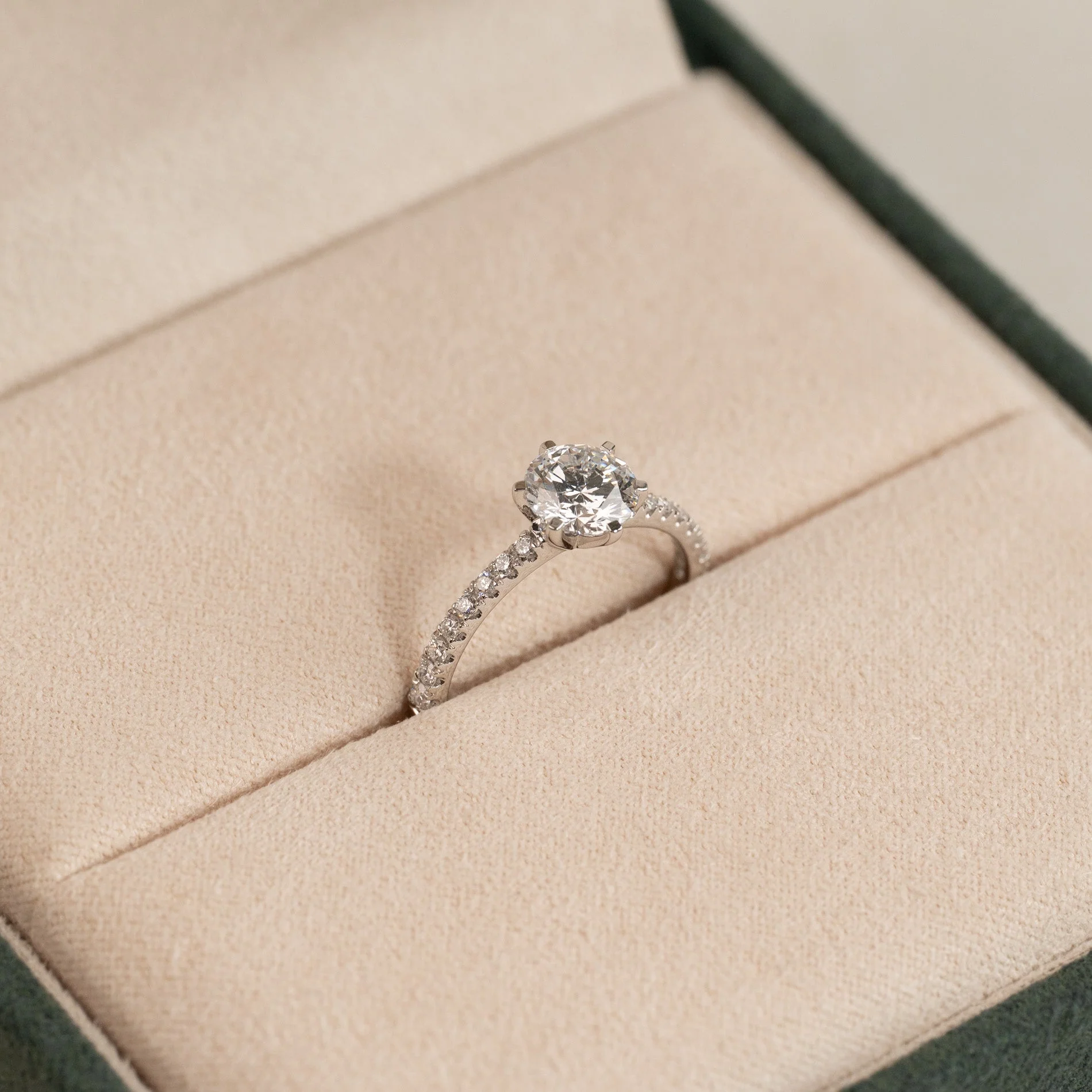 CLASSIC 6-PRONG ALLIANCE LAB-DIAMOND RING - 1.2ct - WG - Image 8