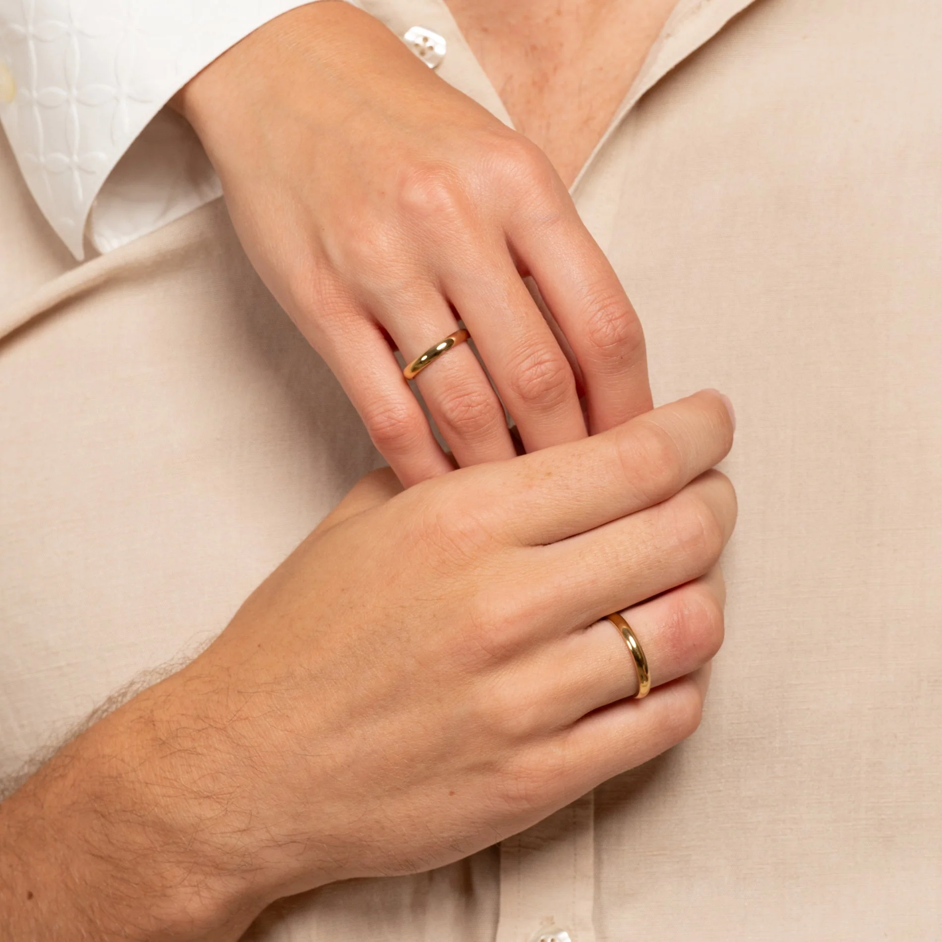 CLASSIC D-PROFILE WEDDING BAND - 3.5mm - YG - Image 2