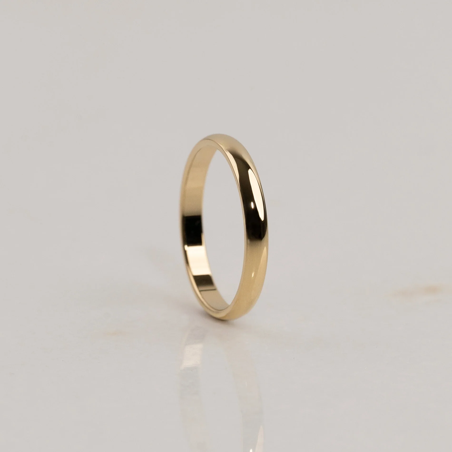 CLASSIC D-PROFILE WEDDING BAND - 3mm - YG