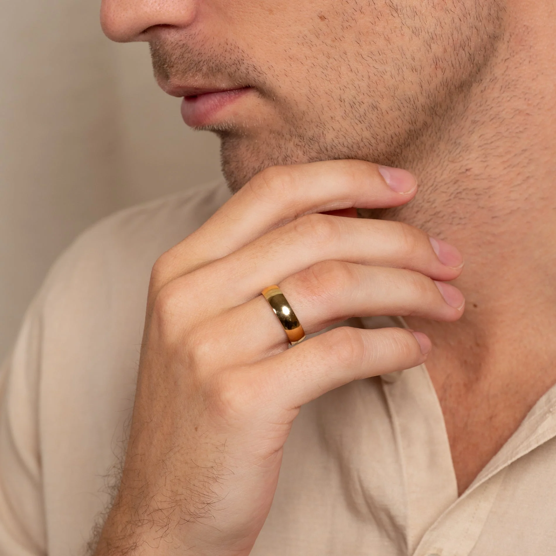 CLASSIC D-PROFILE WEDDING BAND - 6mm - YG - Image 2
