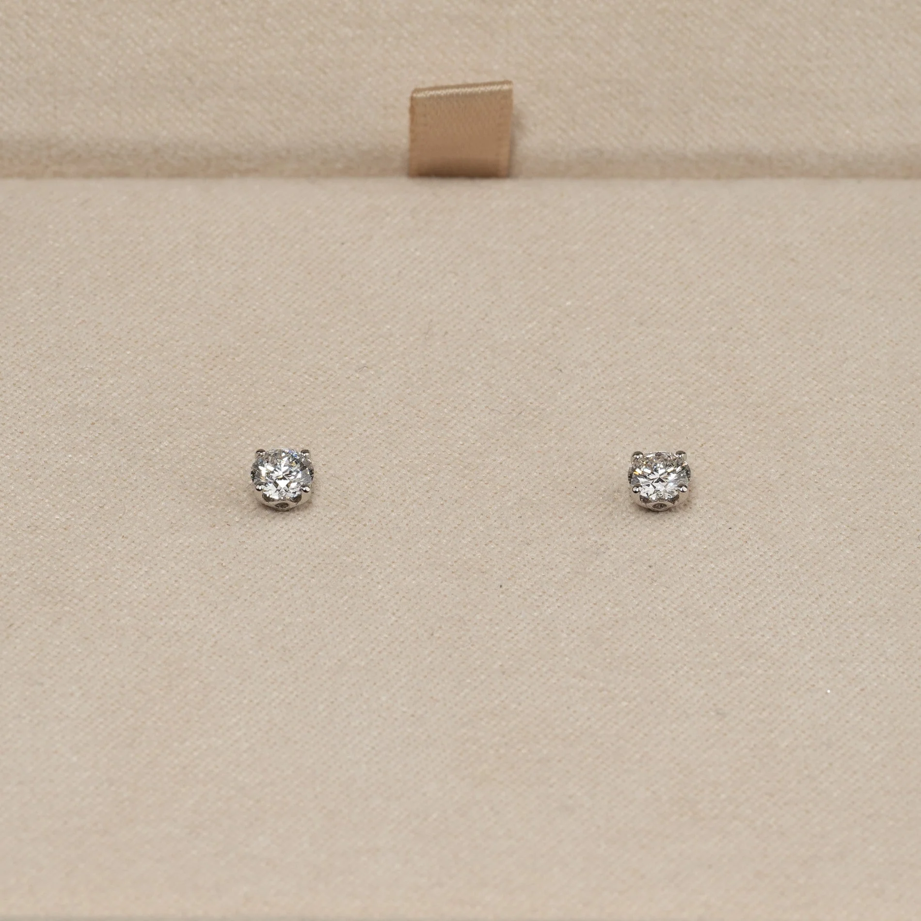 CLASSIC SOLITAIRE LAB-DIAMOND STUD EARRING - 0.5ct - WG - Image 7
