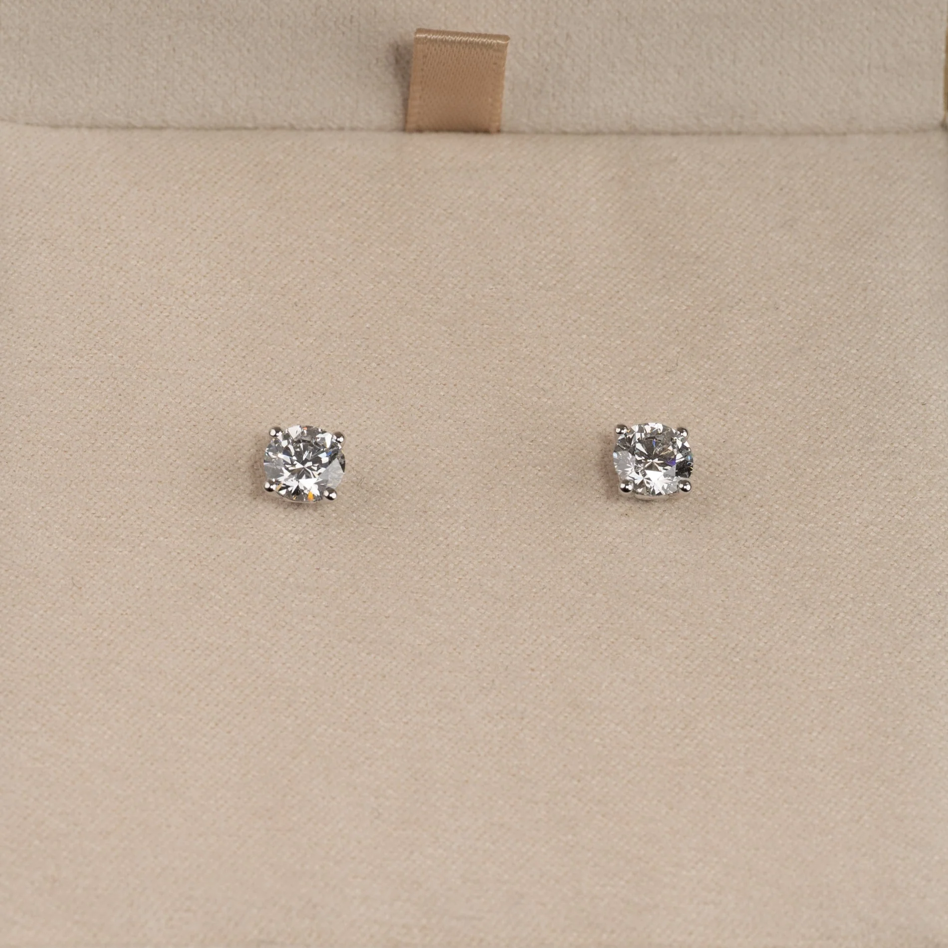 CLASSIC SOLITAIRE LAB-DIAMOND STUD EARRING - 1.5ct - WG - Image 3