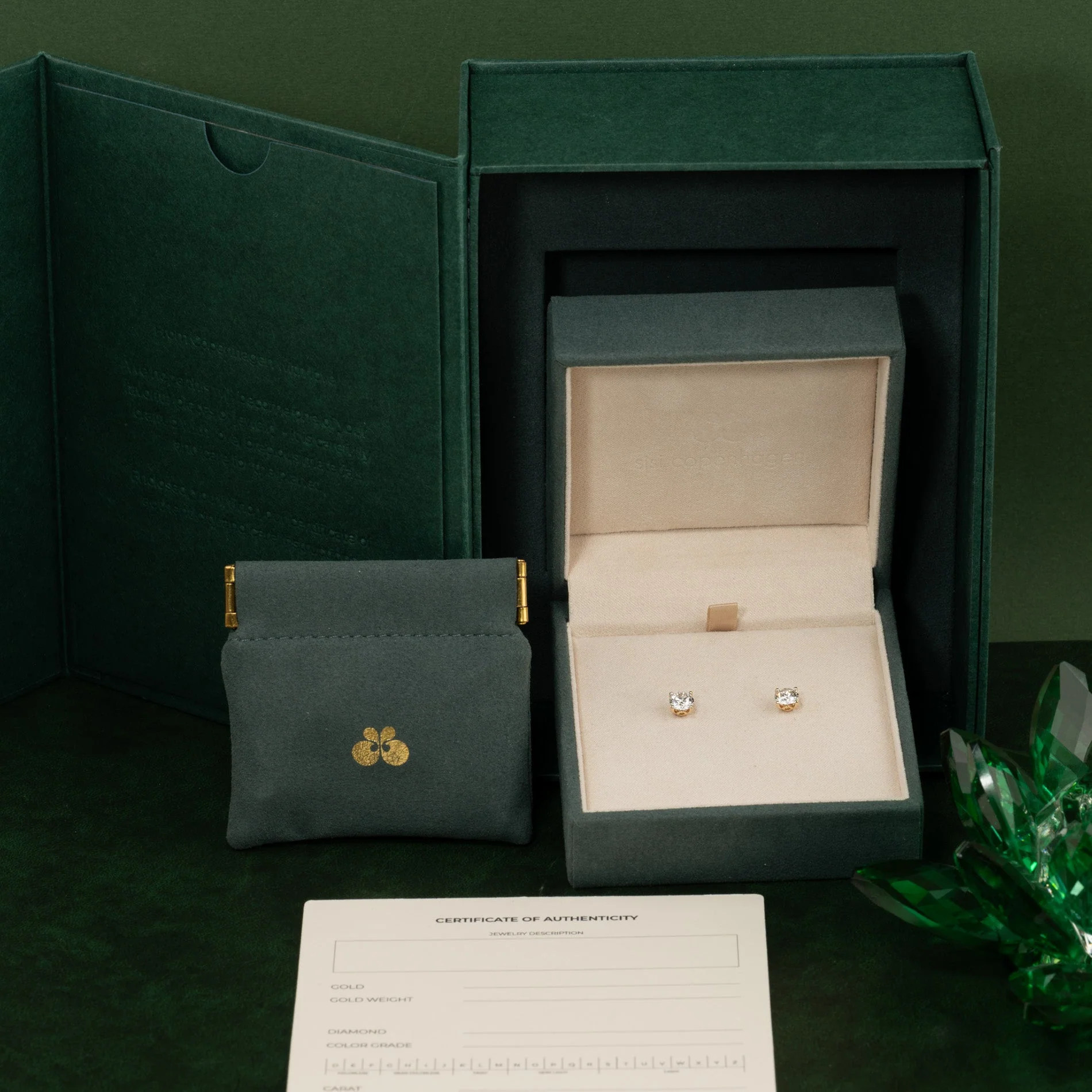 CLASSIC SOLITAIRE LAB-DIAMOND STUD EARRING - 1.5ct - YG - Image 11