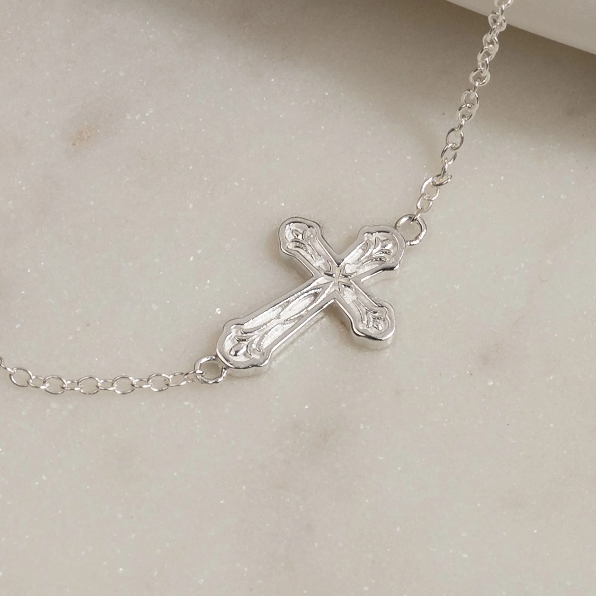 DAGMAR CROSS SILVER BRACELET - Image 2