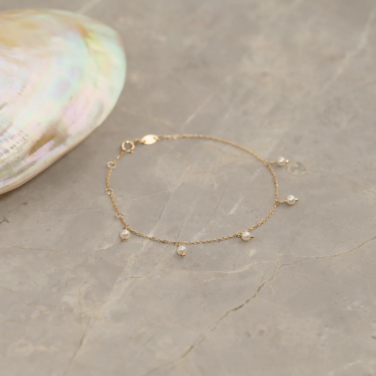 DARISSA PEARL SOLID GOLD BRACELET
