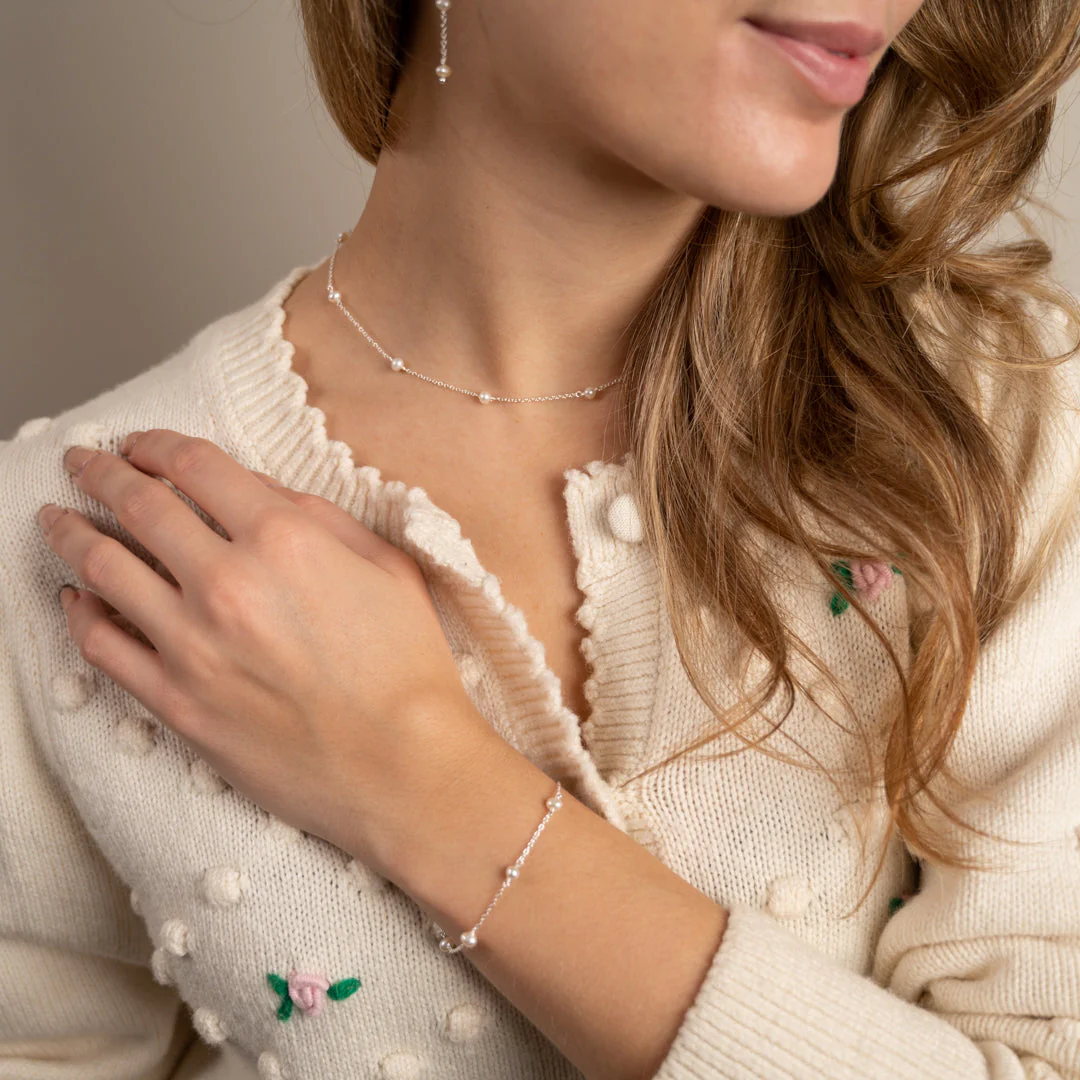 ERICA PEARL SILVER BRACELET - Image 6