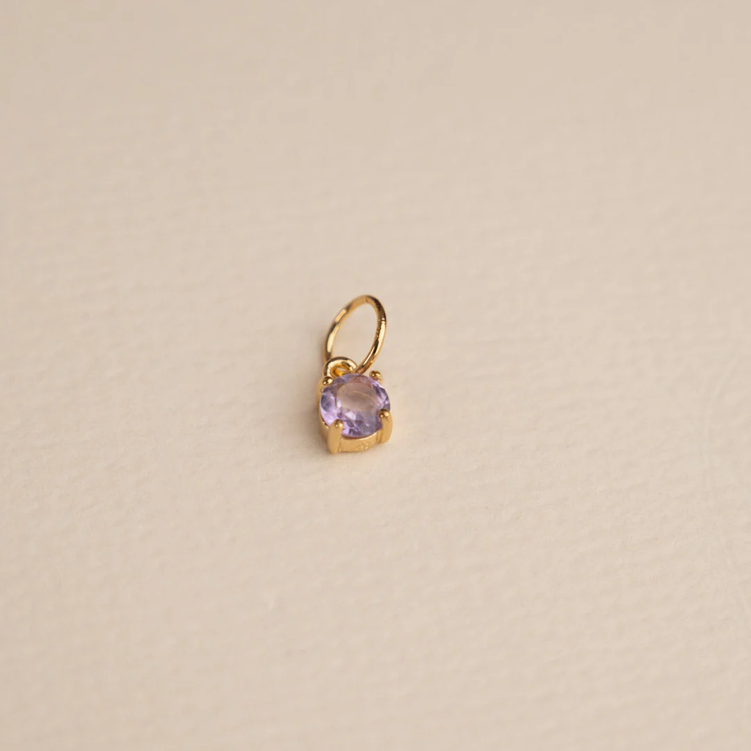 GEMMA PURPLE AMETHYST GOLDEN PENDANT
