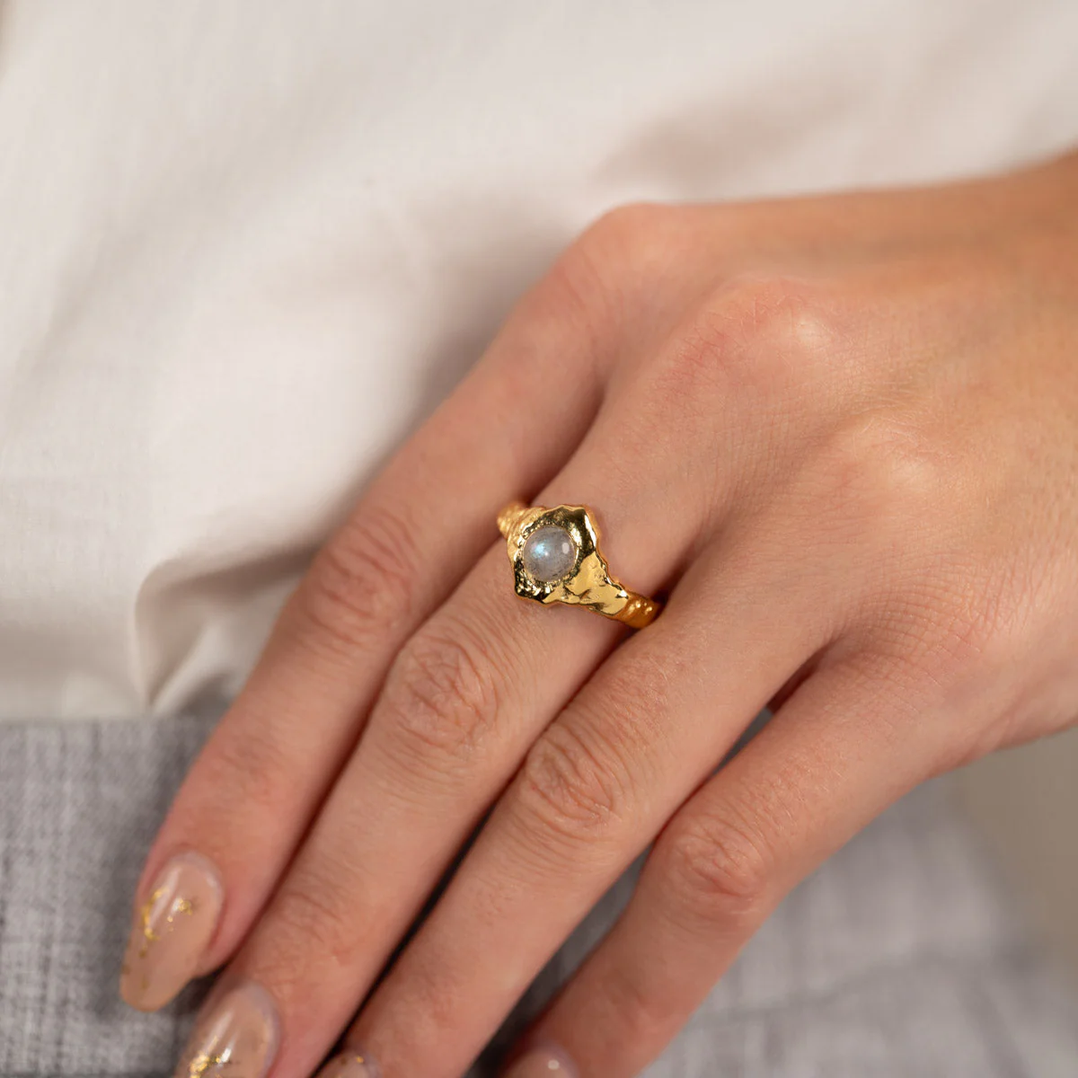 GIGI LABRADORITE GOLDEN RING