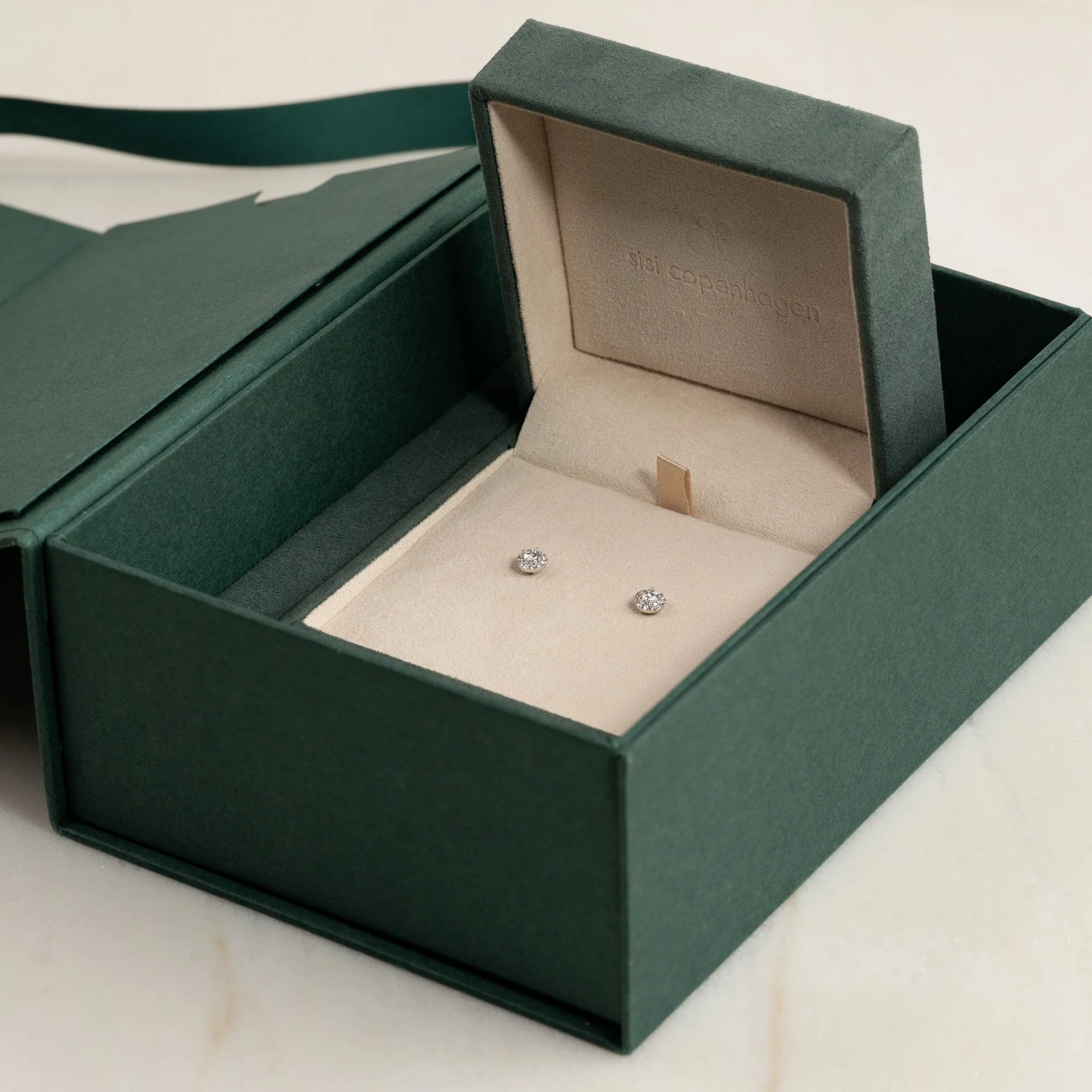 HALO LAB-DIAMOND STUD EARRING - 0.33ct - WG - Image 6