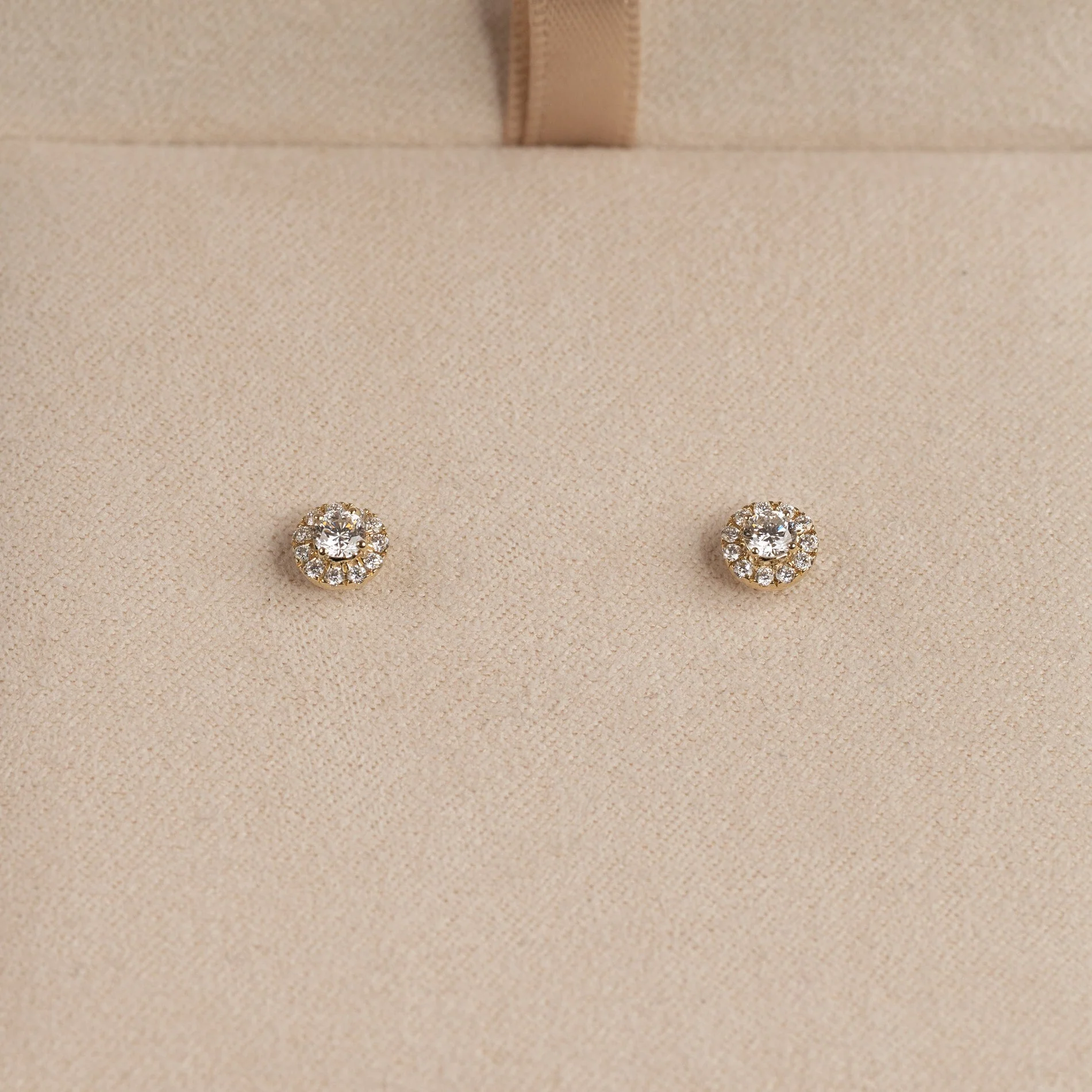 HALO LAB-DIAMOND STUD EARRING - 0.33ct - YG - Image 5