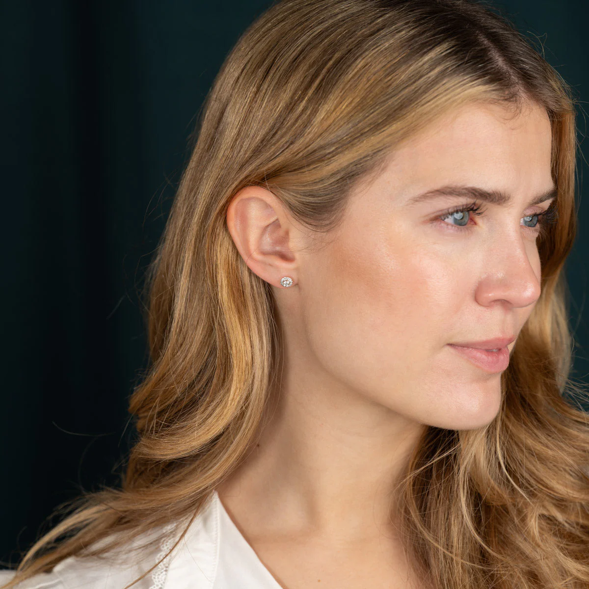 HALO LAB-DIAMOND STUD EARRING - 0.33ct - YG - Image 6