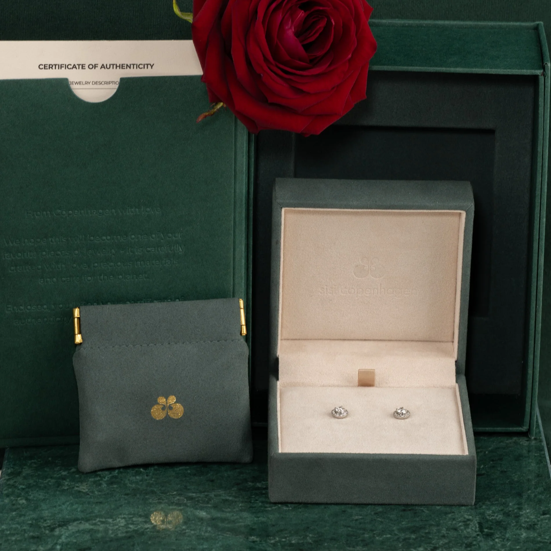 HALO LAB-DIAMOND STUD EARRING - 0.65ct - WG - Image 9
