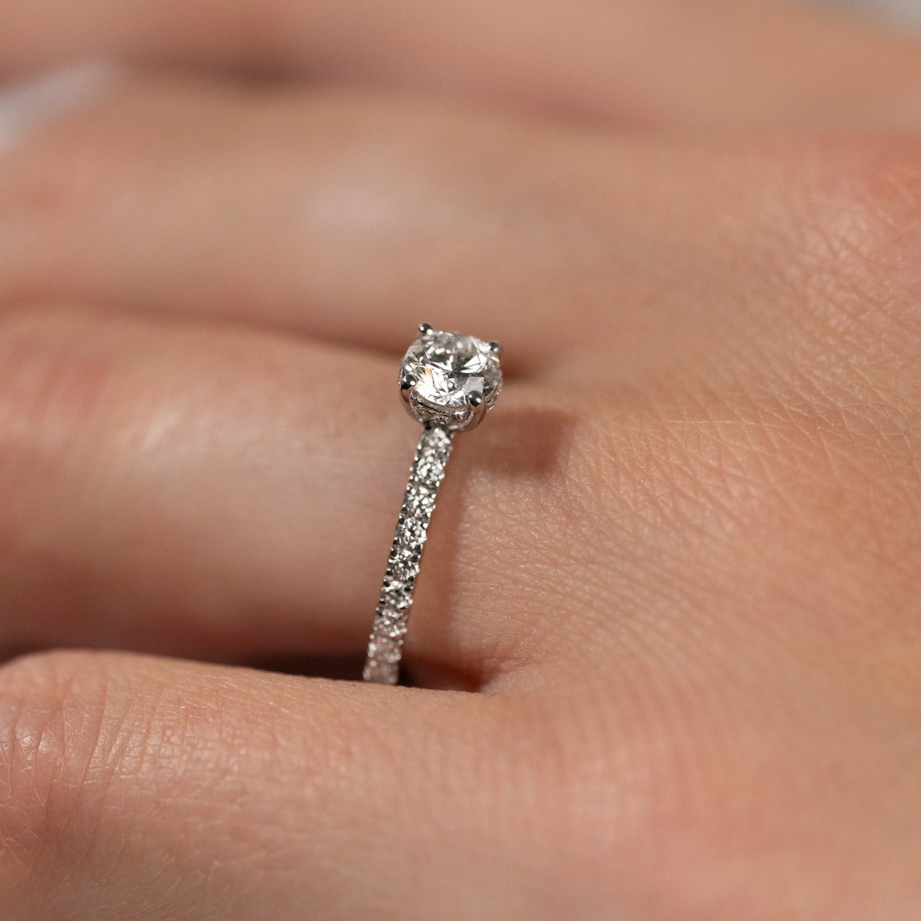 HIDDEN-HALO ALLIANCE LAB-DIAMOND RING - 0.8ct - WG - Image 2