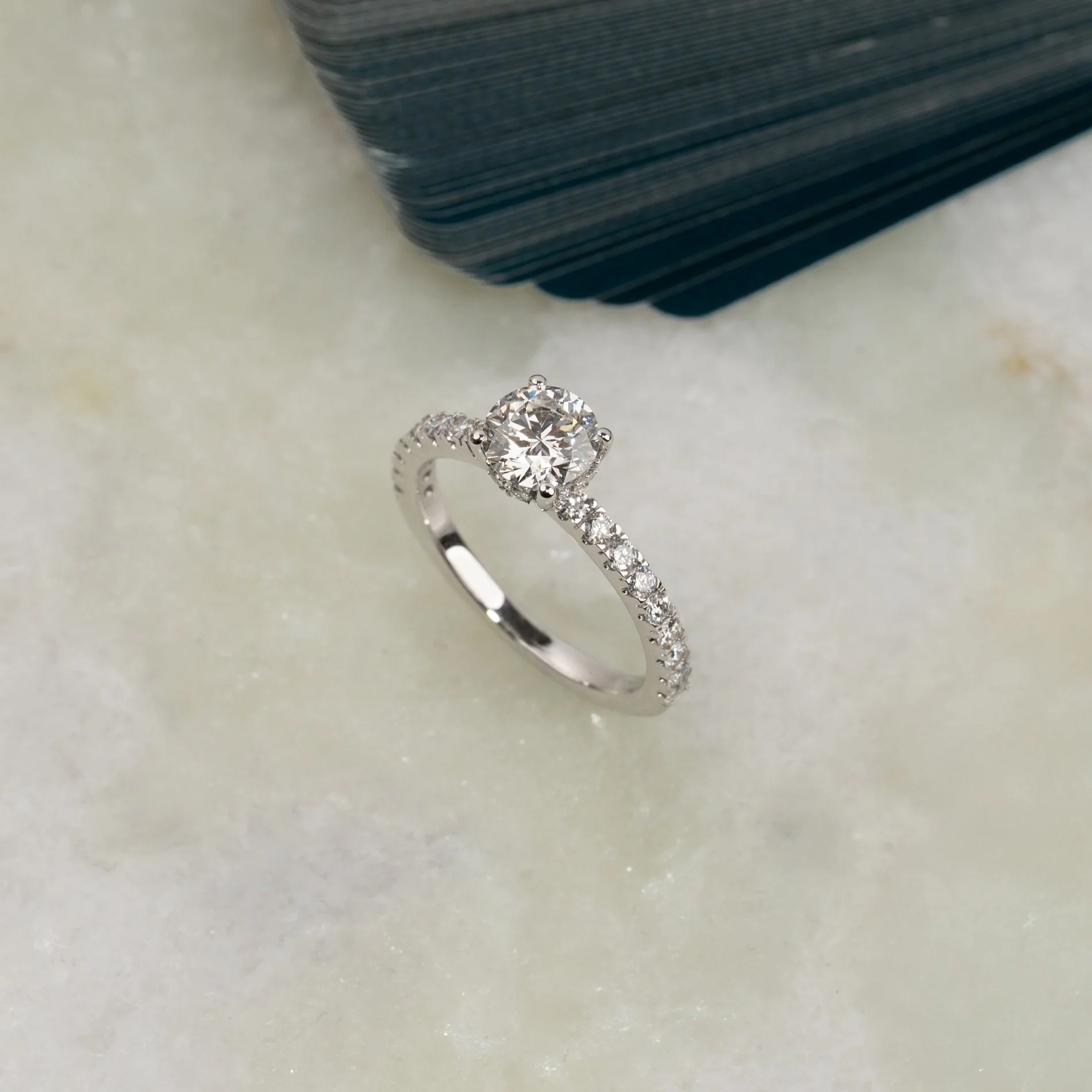 HIDDEN-HALO ALLIANCE DIAMOND RING - Image 4