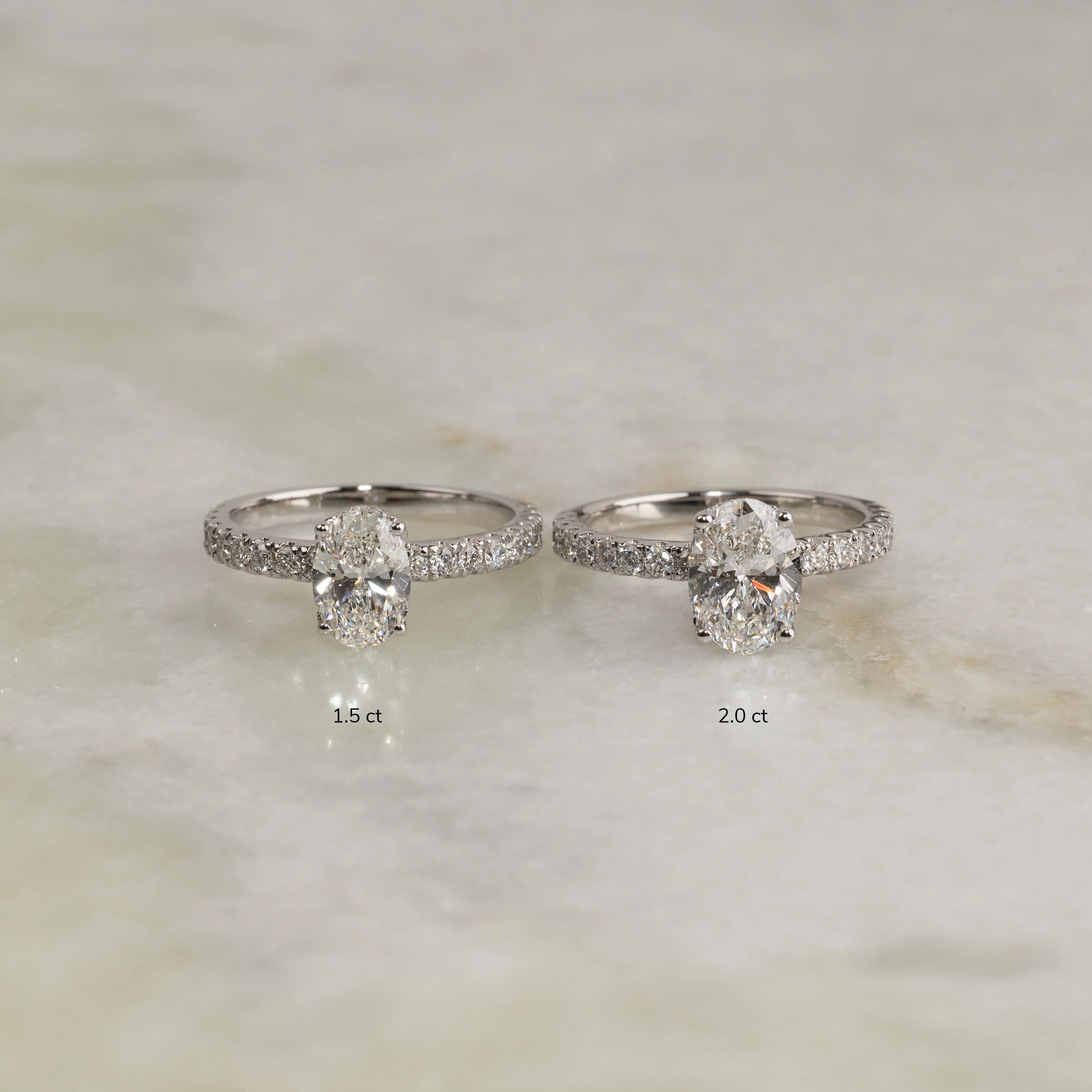 HIDDEN HALO OVAL-CUT ALLIANCE LAB-DIAMOND RING - 2.0ct - WG - Image 9
