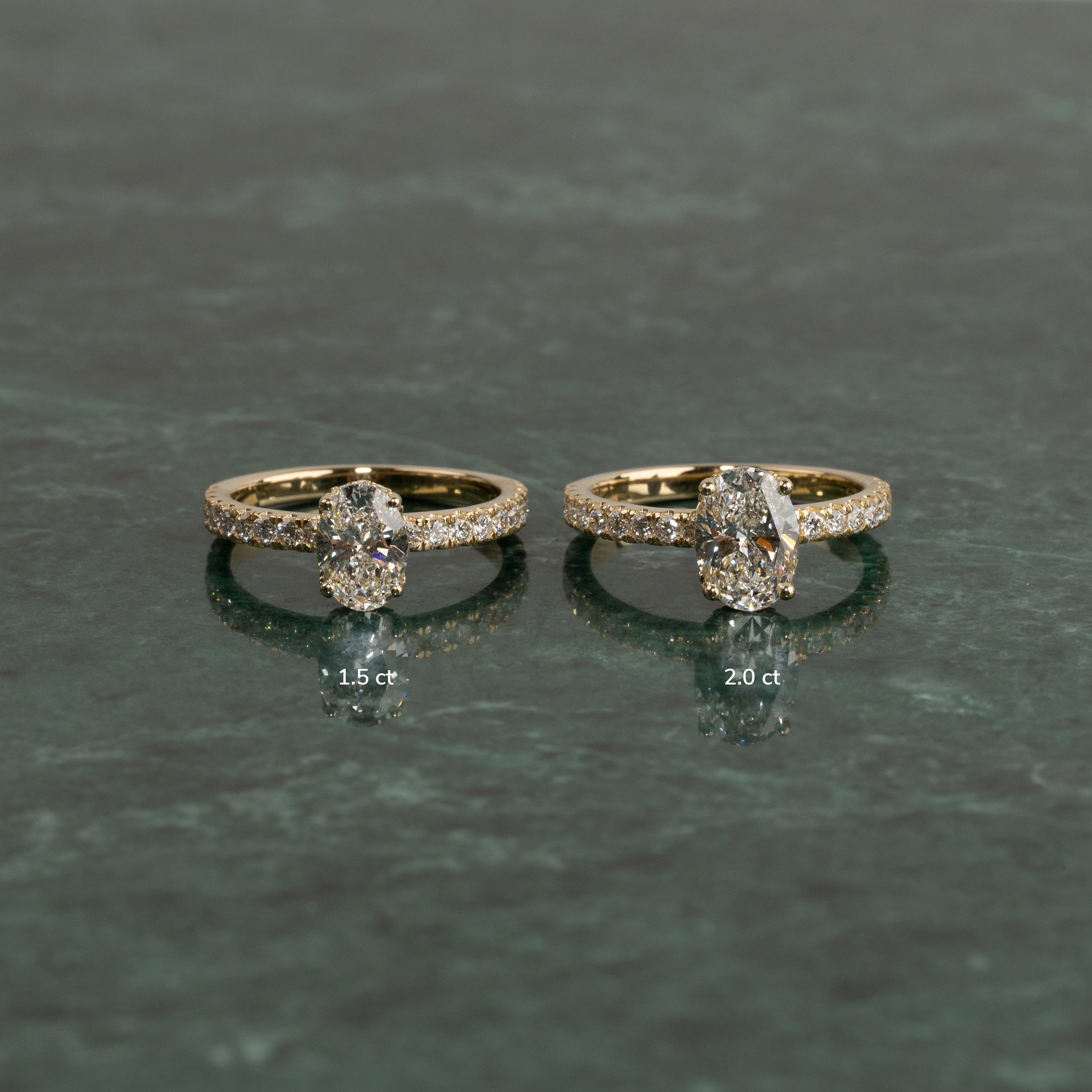 HIDDEN HALO OVAL-CUT ALLIANCE DIAMOND RING - Image 4