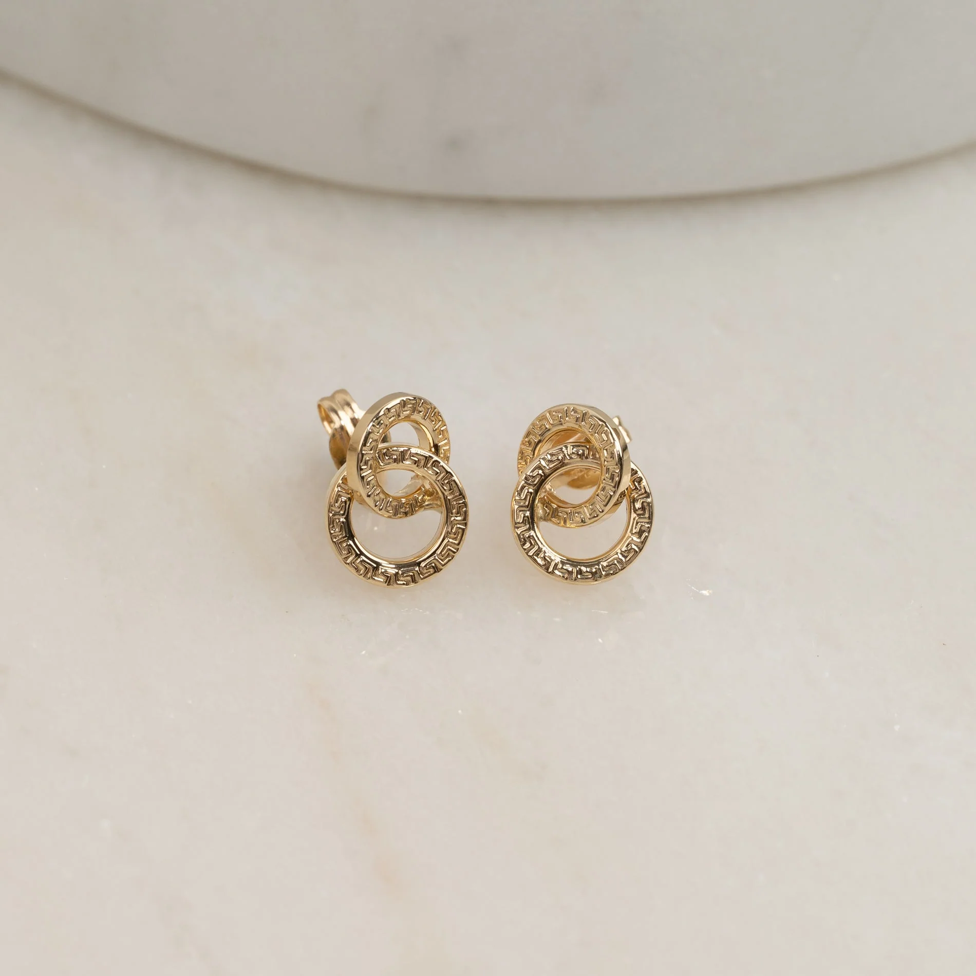 JOSEFINE MEDIUM SOLID GOLD STUD EARRING