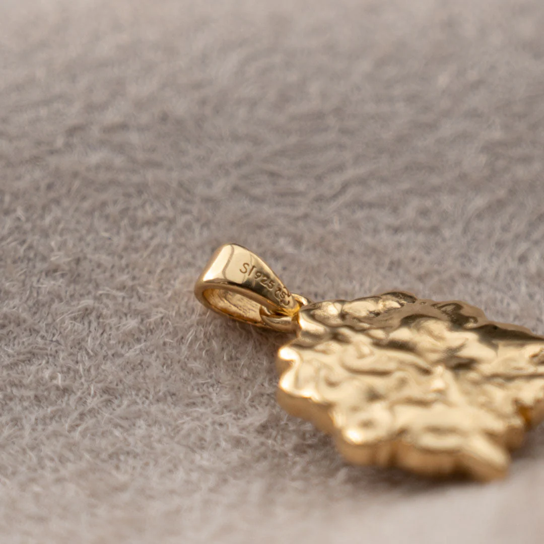 OPHELIA DARK GREY GOLDEN PENDANT - Image 3