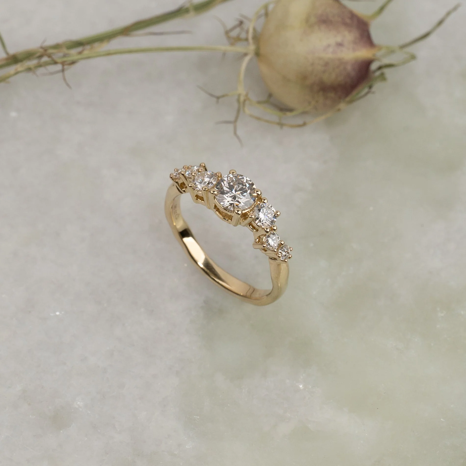 ORGANIC CLUSTER DIAMOND RING - Image 3