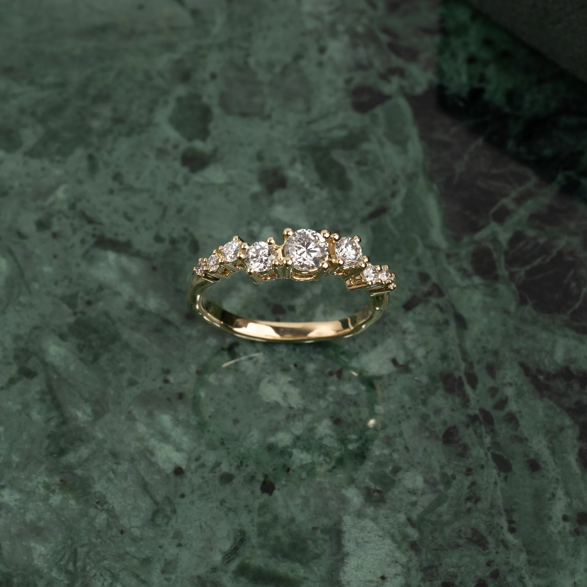 ORGANIC CLUSTER DIAMOND RING - Image 2