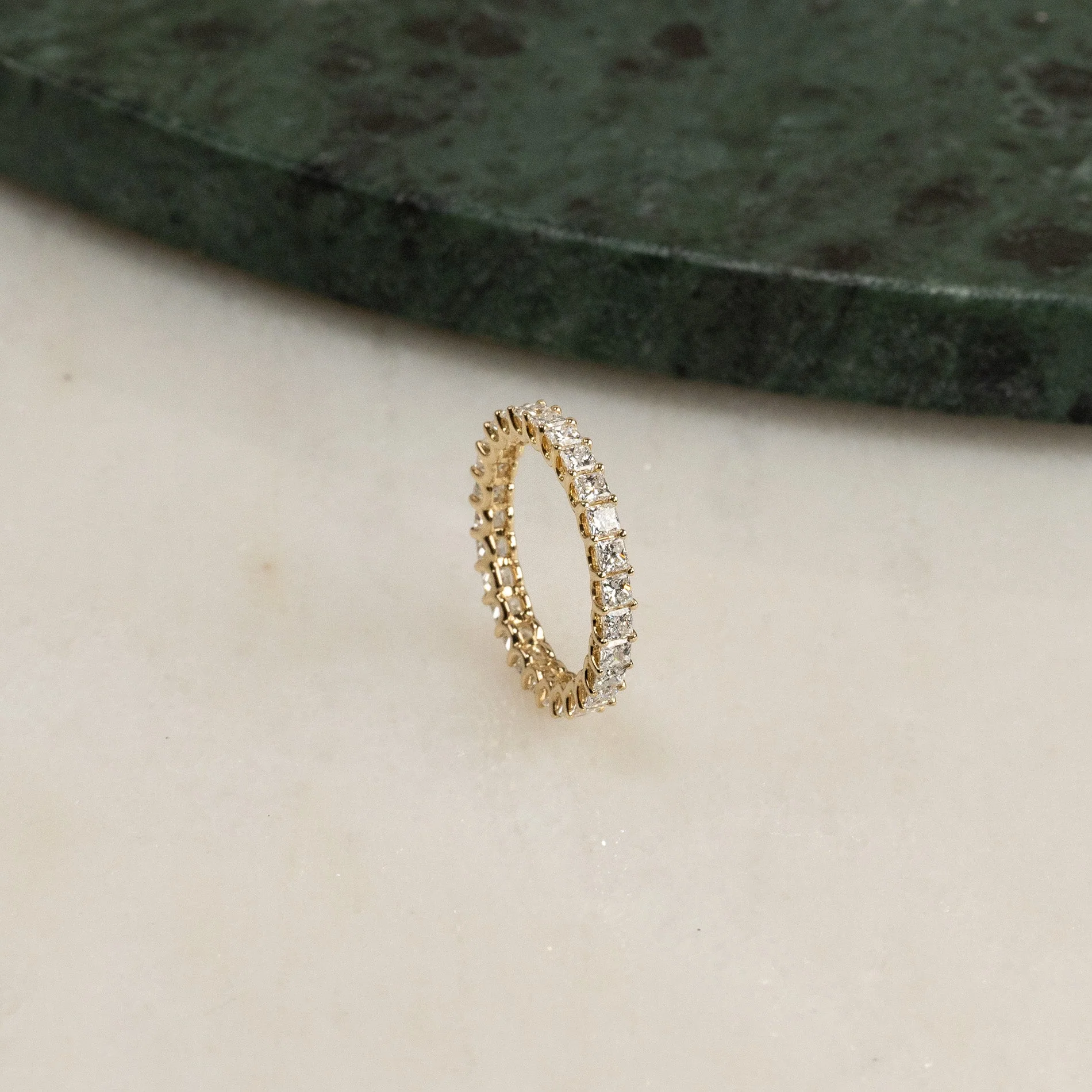 PRINCESS-CUT FULL-ALLIANCE LAB-DIAMOND RING - 2.0ct - YG