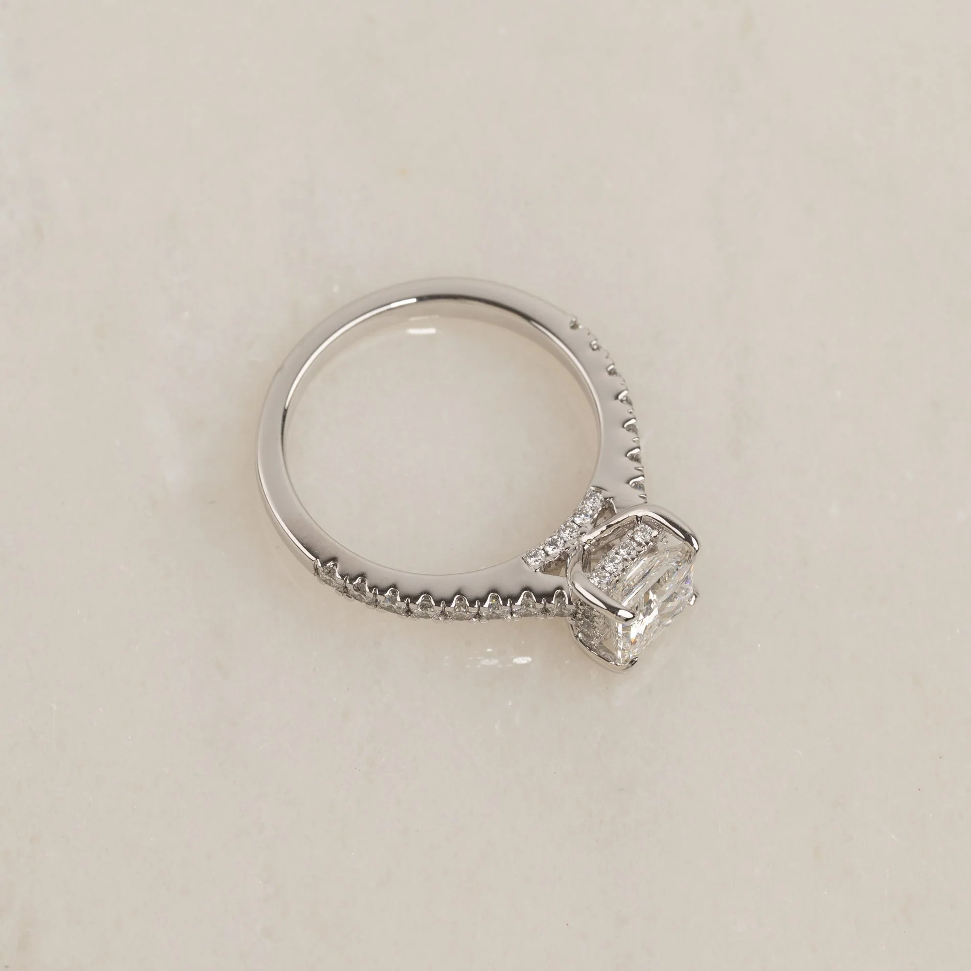 PRINCESS-CUT HIDDEN HALO ALLIANCE LAB-DIAMOND RING - 1.60ct - Image 7