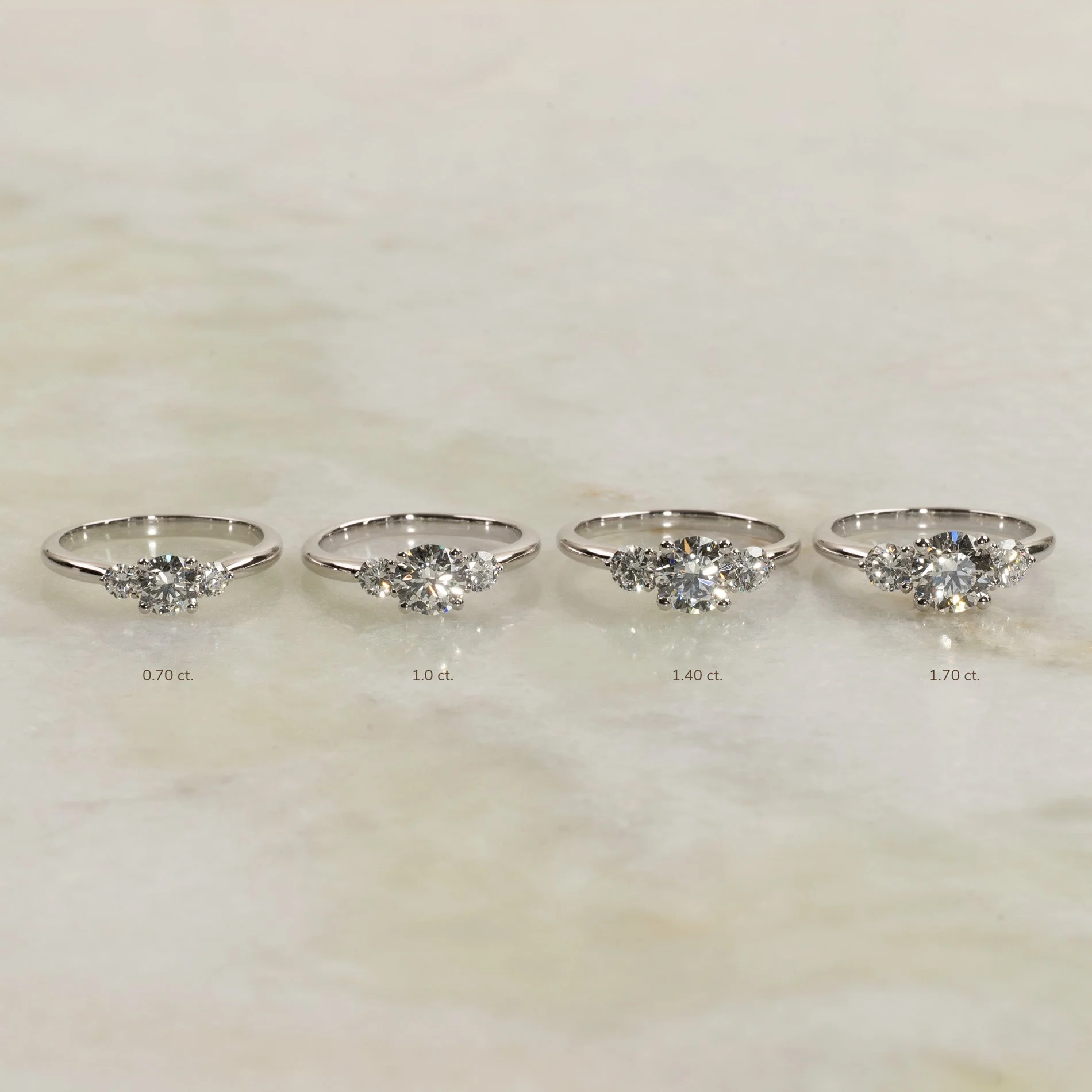 ROUND TRILOGY LAB-DIAMOND RING - 1.7ct - WG - Image 11