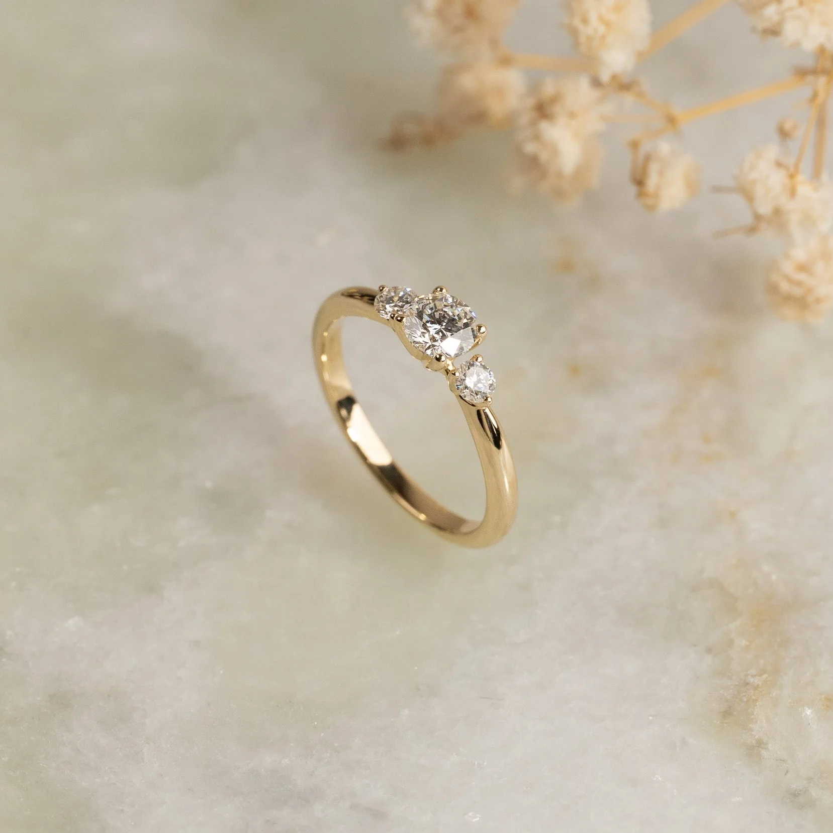 ROUND TRILOGY LAB-DIAMOND RING - Image 2