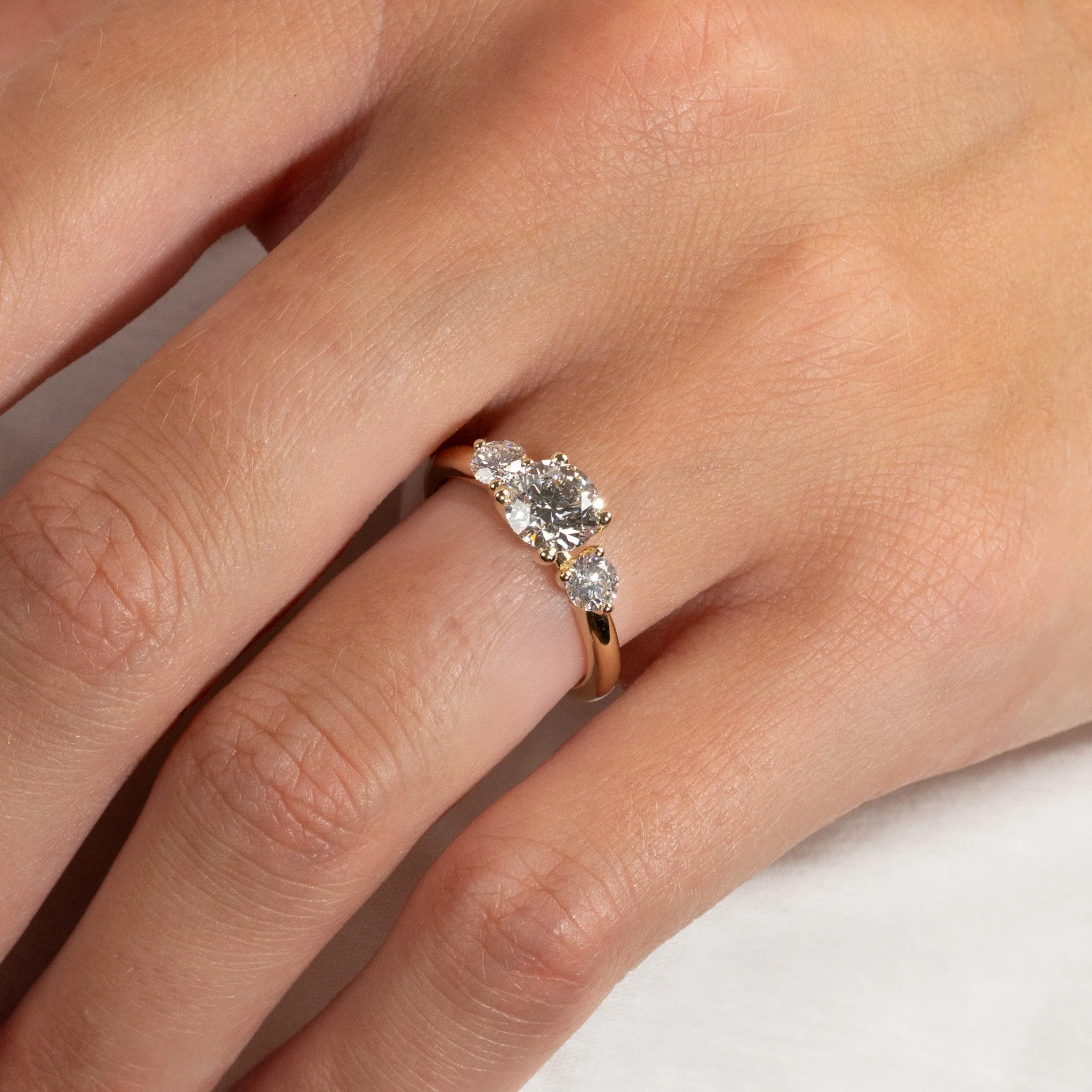 ROUND TRILOGY LAB-DIAMOND RING - Image 9