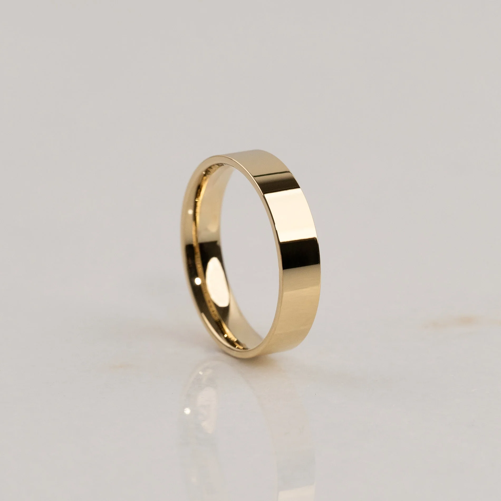 SIMPLE FLAT COMFORT WEDDING BAND - YG - Image 6