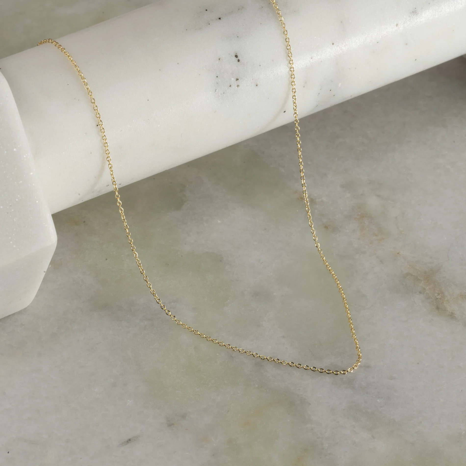 SIMPLE LINK SOLID GOLD CHAIN - 14KT - Image 3