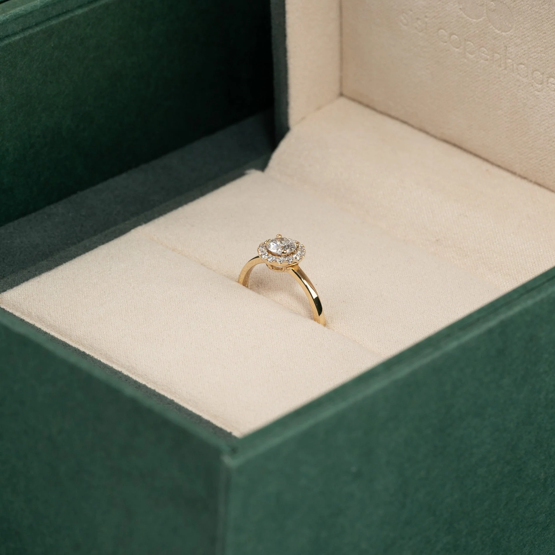 SIMPLE ROUND HALO LAB-DIAMOND RING - 0.7ct - YG - Image 8