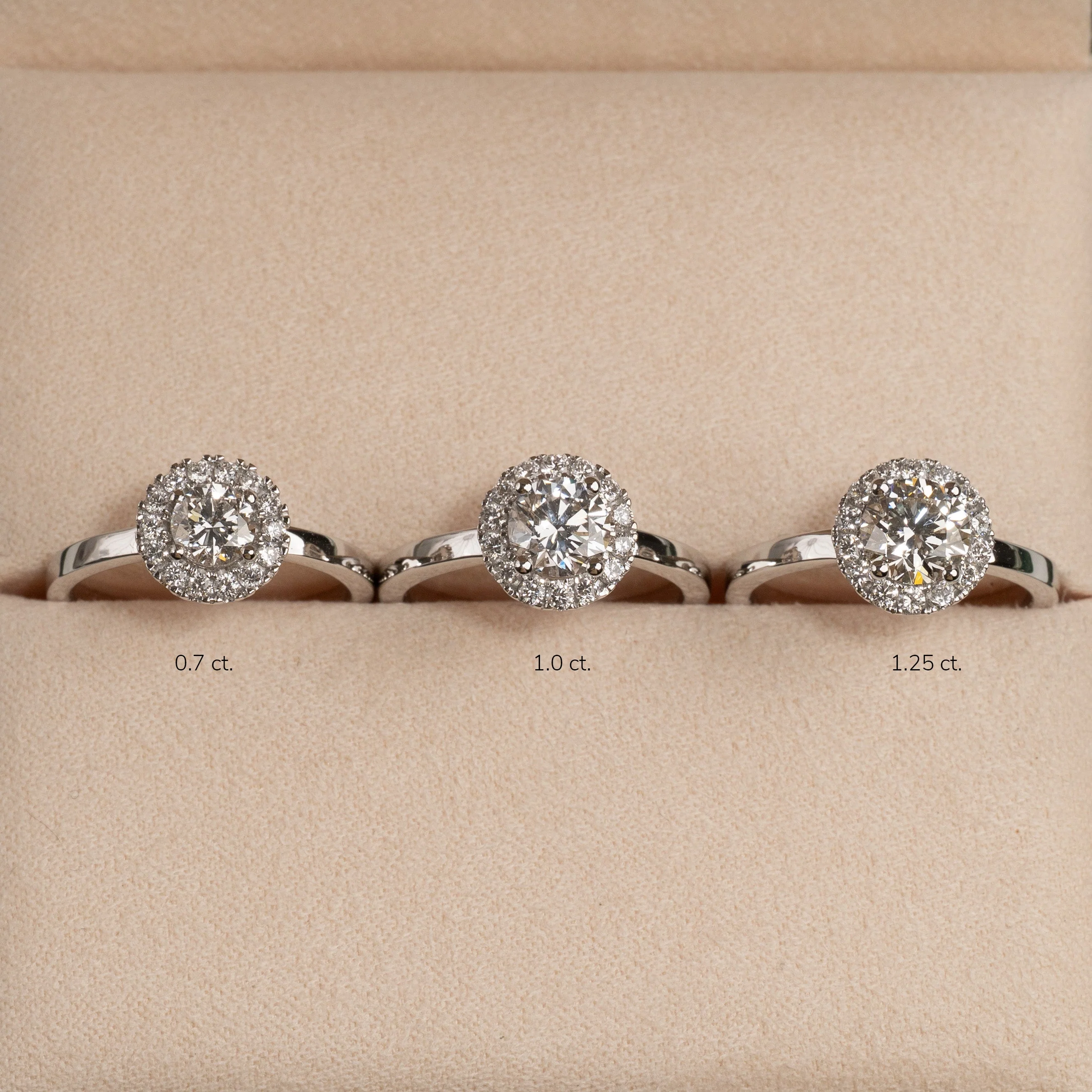 SIMPLE ROUND HALO LAB-DIAMOND RING - 1.25ct - WG - Image 10