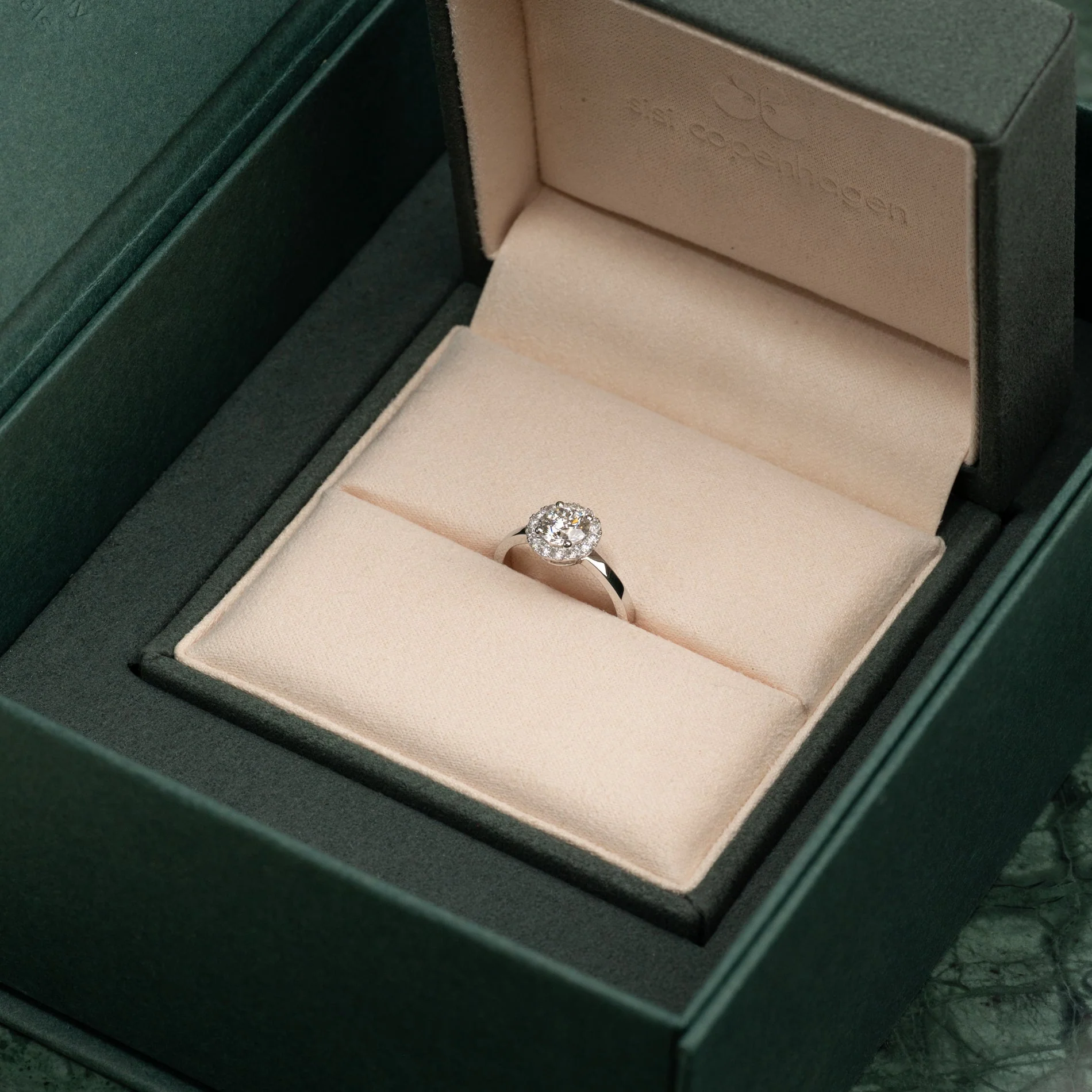 SIMPLE ROUND HALO LAB-DIAMOND RING - 1.25ct - WG - Image 8