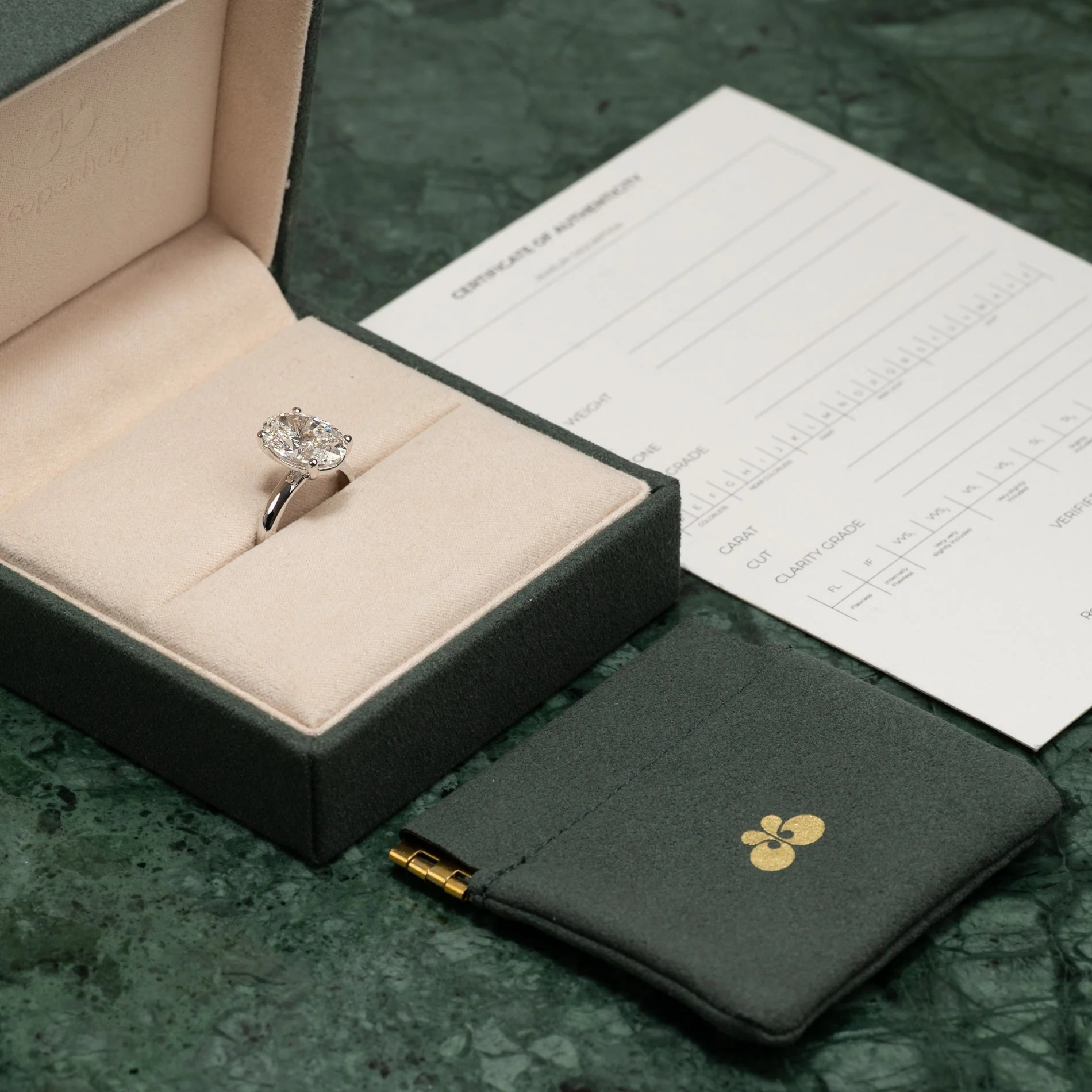 SOLITAIRE OVAL-CUT LAB-DIAMOND RING - 5.0ct - WG - Image 6