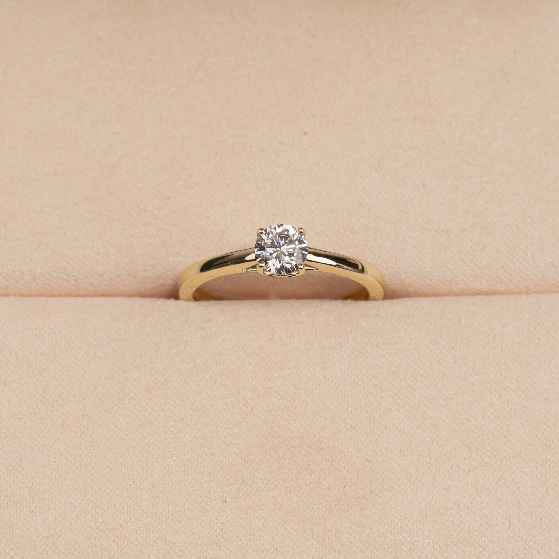SOLITAIRE TRELLIS LAB-DIAMOND RING - 0.55ct - YG - Image 4