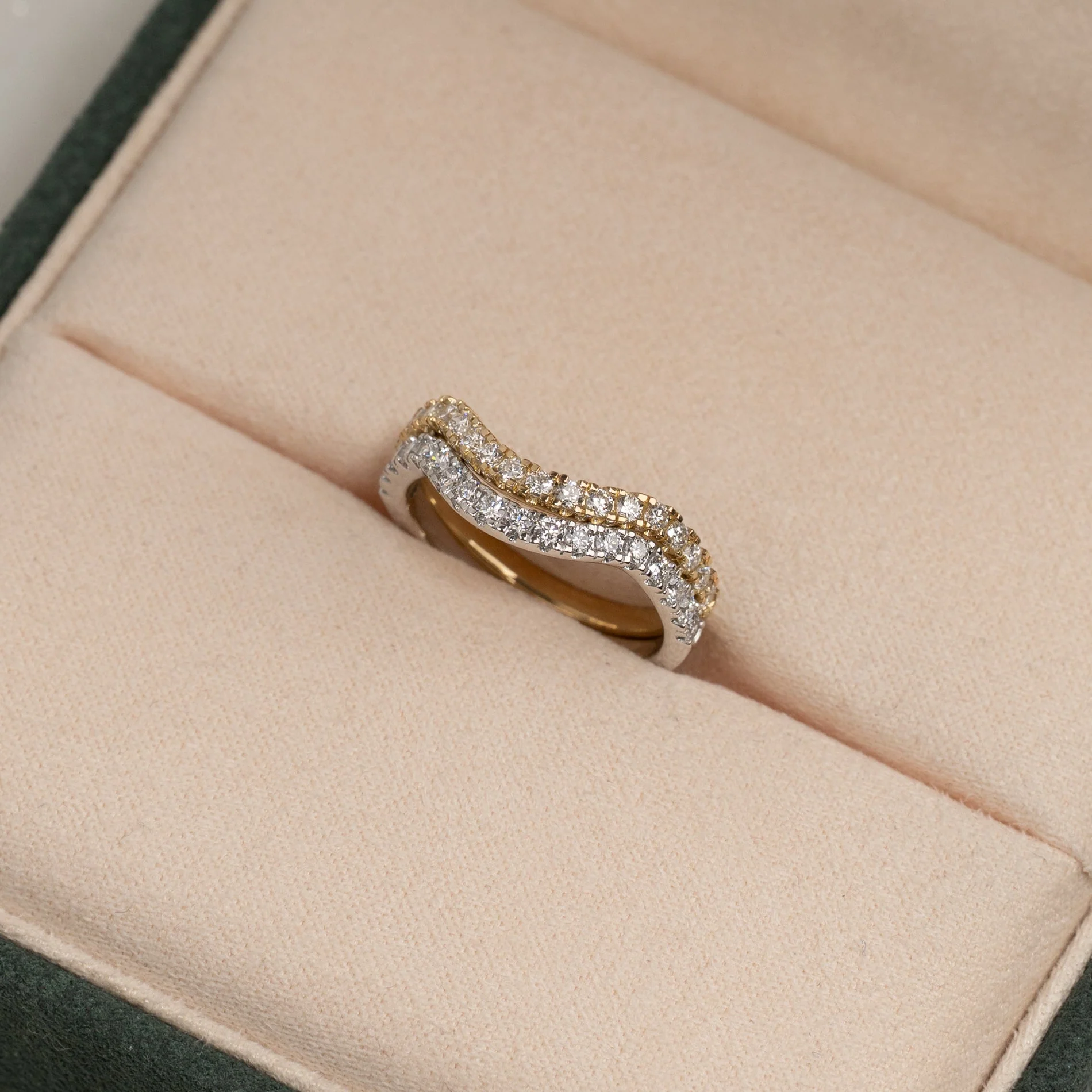 WIDE CURVE STACKING ALLIANCE LAB-DIAMOND RING - 0.30ct - WG - Image 3