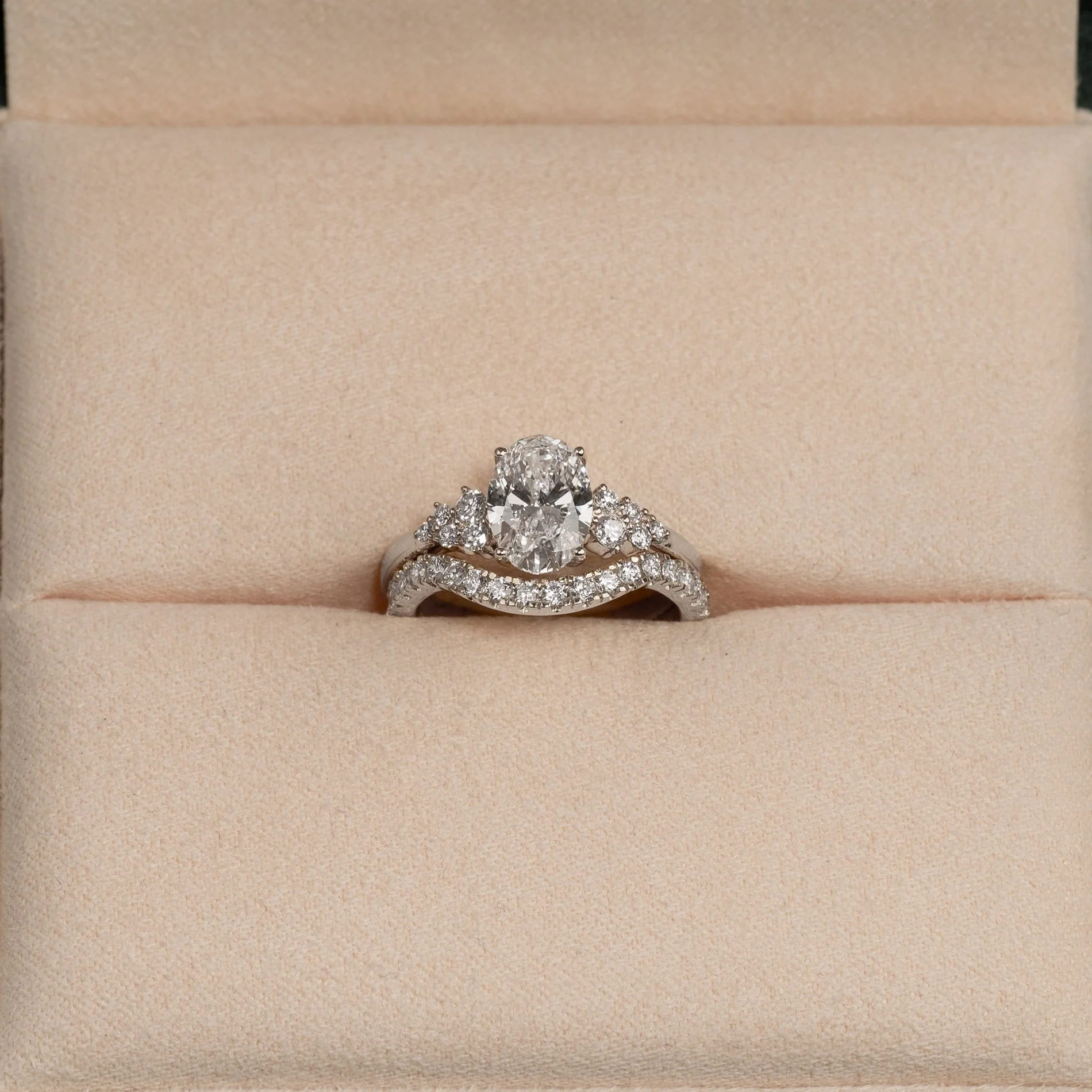 WIDE CURVE STACKING ALLIANCE LAB-DIAMOND RING - 0.30ct - WG - Image 4