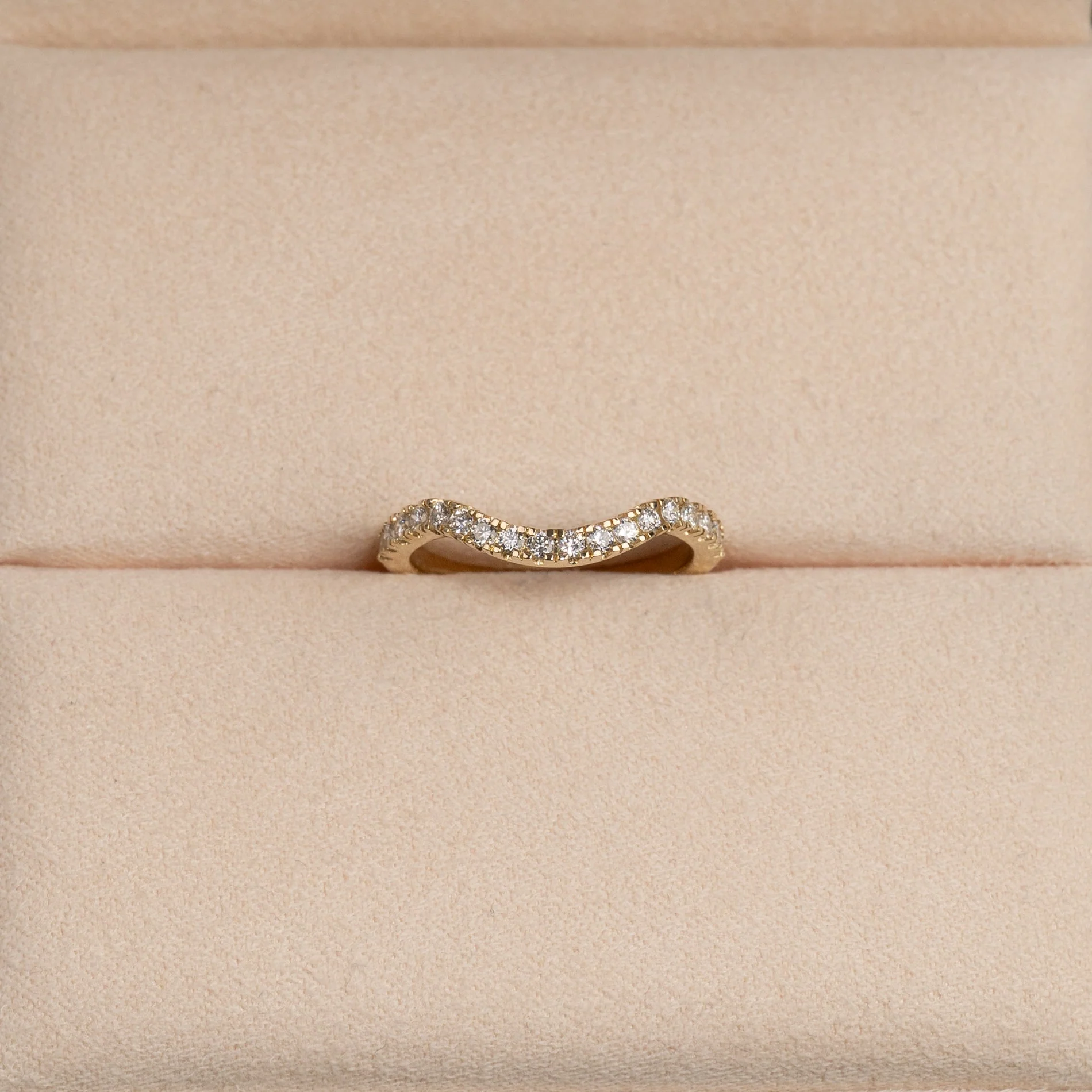 WIDE CURVE STACKING ALLIANCE LAB-DIAMOND RING - 0.30ct - YG - Image 3